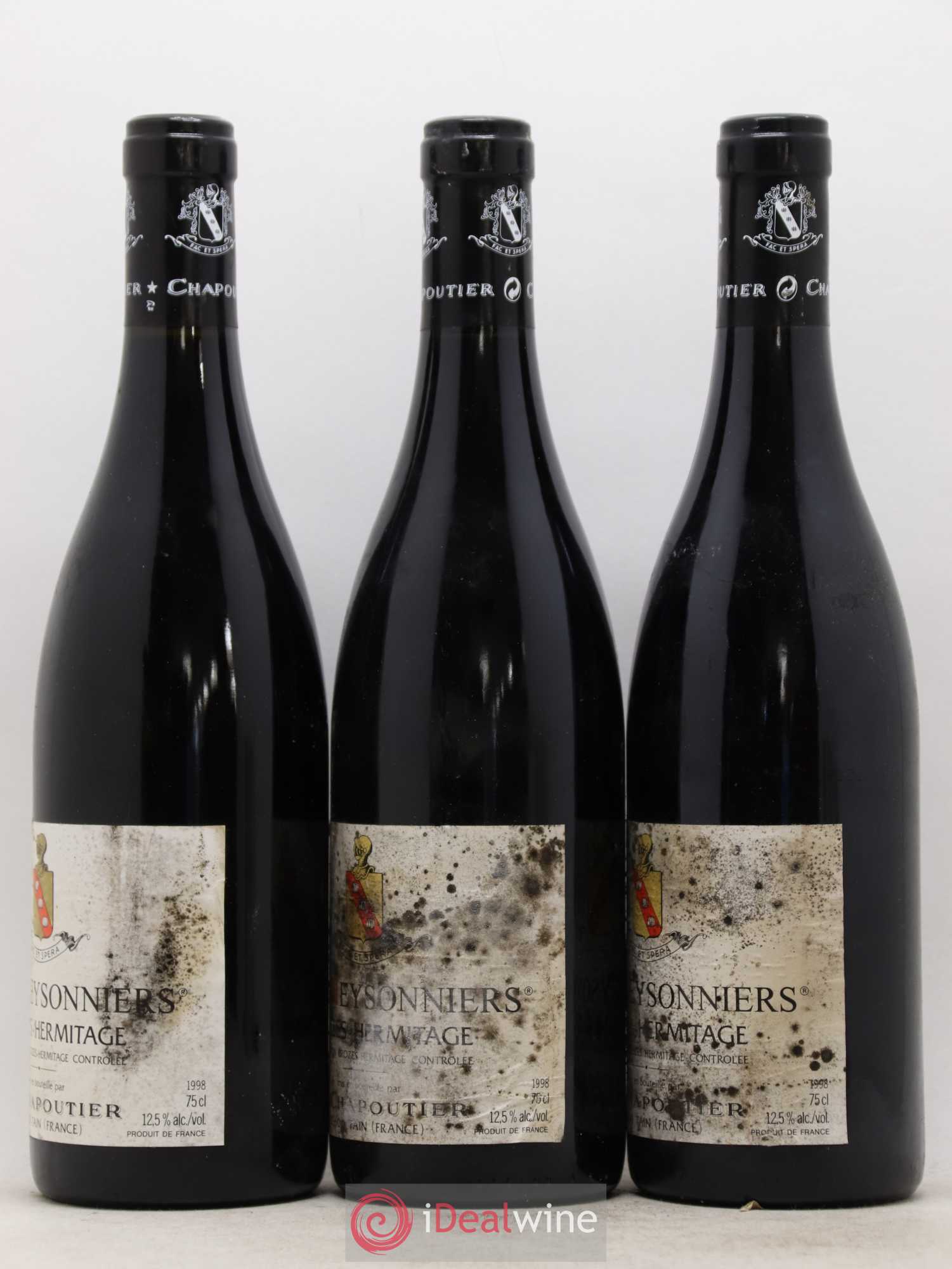 Crozes-Hermitage Les Meysonniers Chapoutier 1998 - Lot de 3 bouteilles - 1