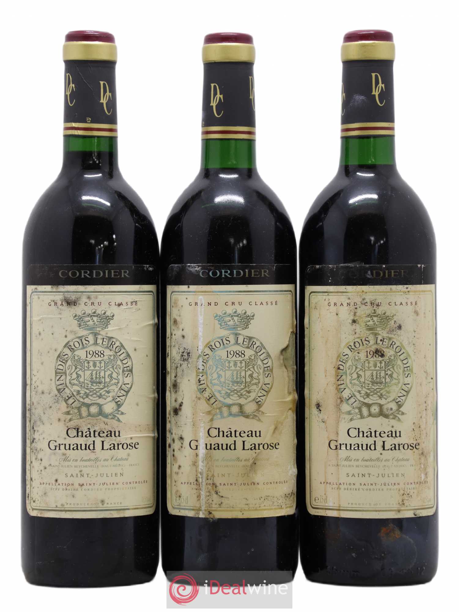 Château Gruaud Larose 2ème Grand Cru Classé 1988 - Lot de 3 bouteilles - 0