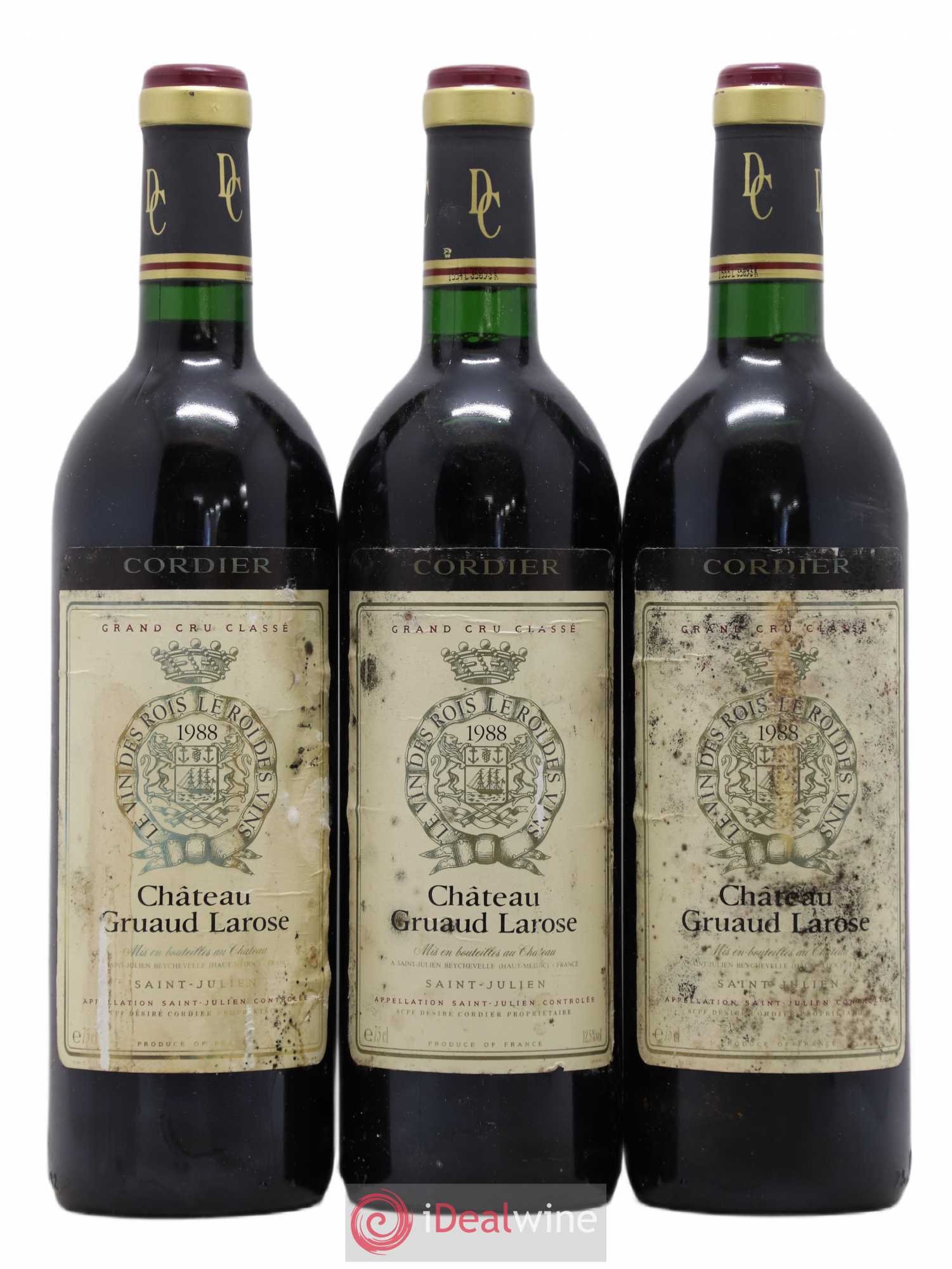 Château Gruaud Larose 2ème Grand Cru Classé 1988 - Lot de 3 bouteilles - 0