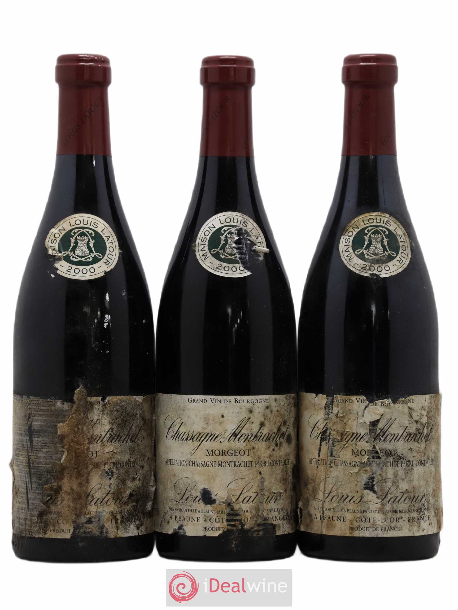 Chassagne-Montrachet 1er Cru Morgeot Latour 2000 - Lot de 3 bouteilles - 0