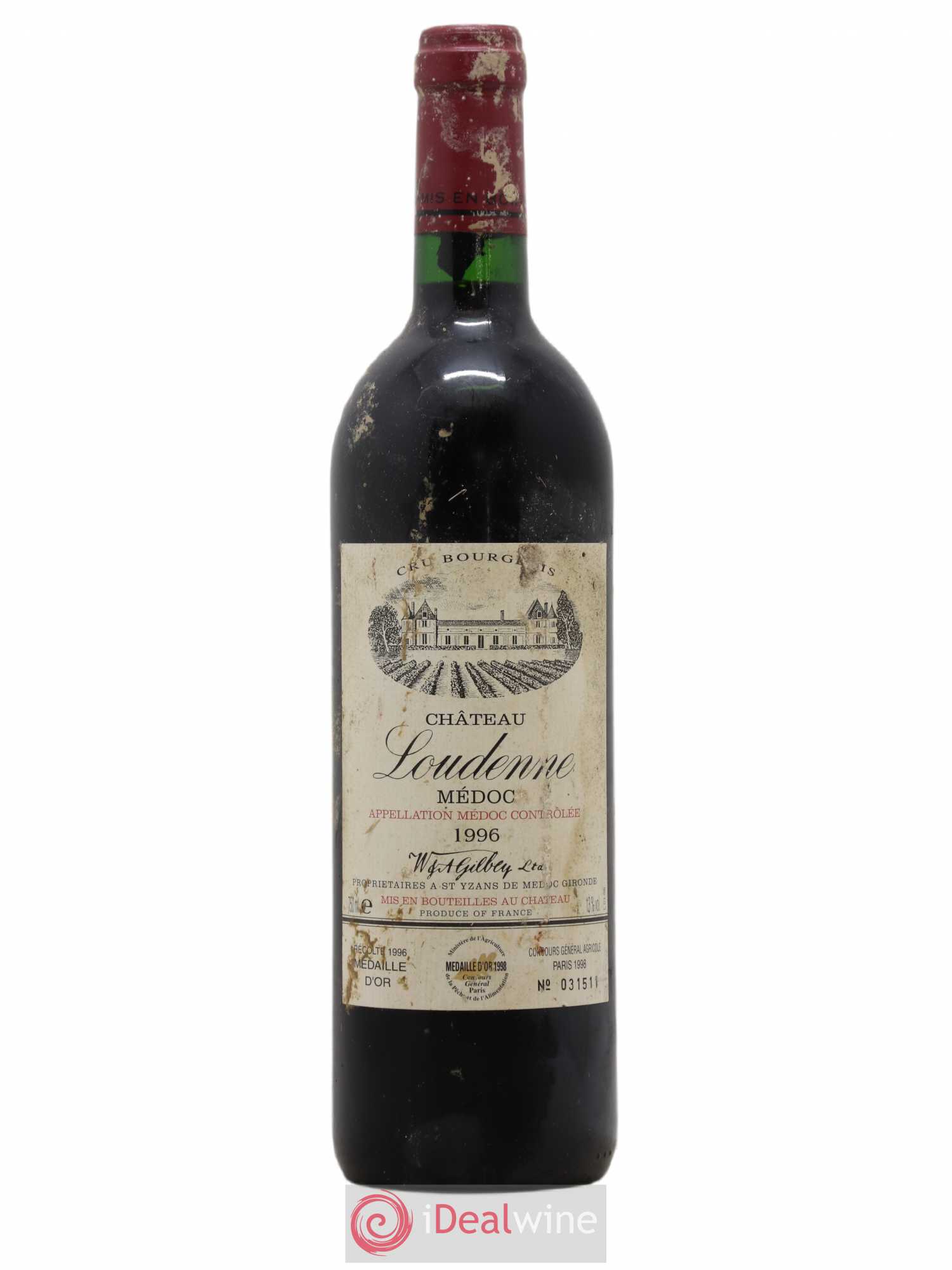 Château Loudenne Cru Bourgeois 1996 - Lot de 1 bouteille - 0