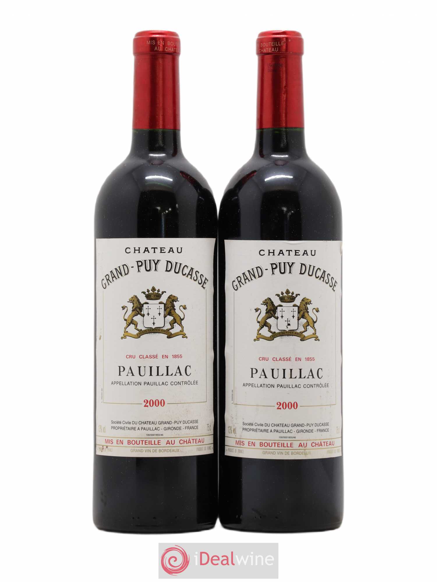 Château Grand Puy Ducasse 5ème Grand Cru Classé 2000 - Lot de 2 bouteilles - 0