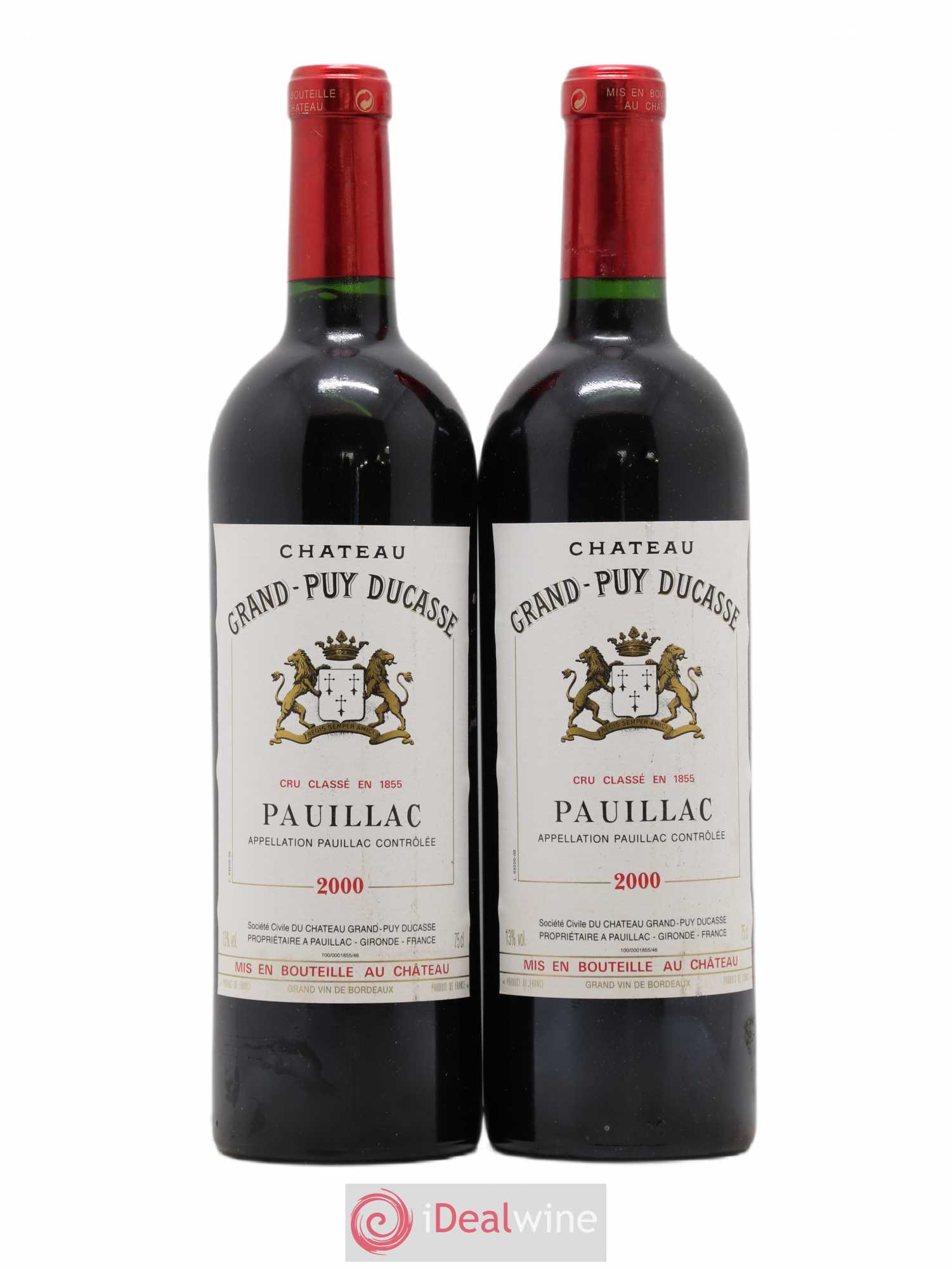 Château Grand Puy Ducasse 5ème Grand Cru Classé 2000 - Lot de 2 bouteilles - 0
