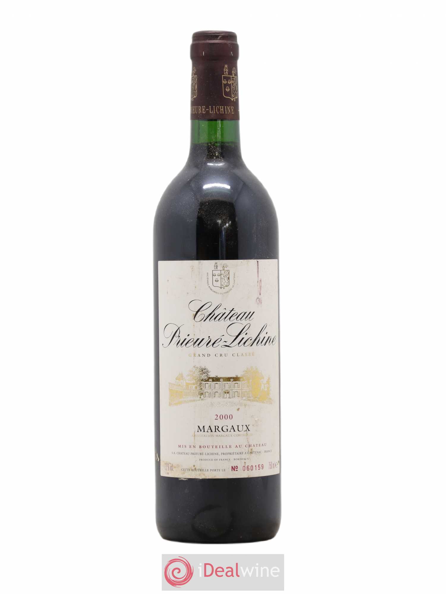 Château Prieuré Lichine 4ème Grand Cru Classé 2000 - Lot de 1 bouteille - 0