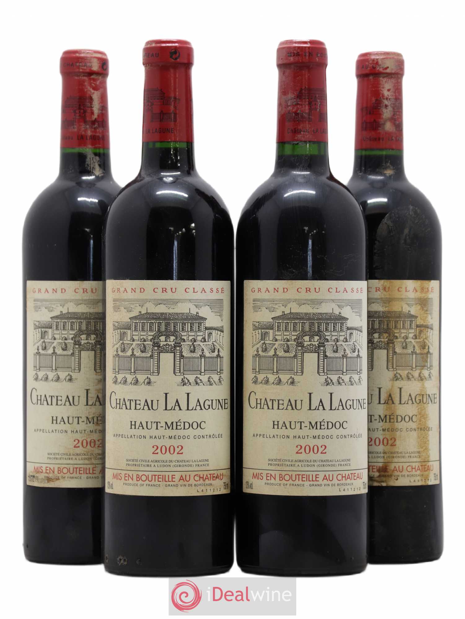 Château la Lagune 3ème Grand Cru Classé 2002 - Lot de 4 bouteilles - 0