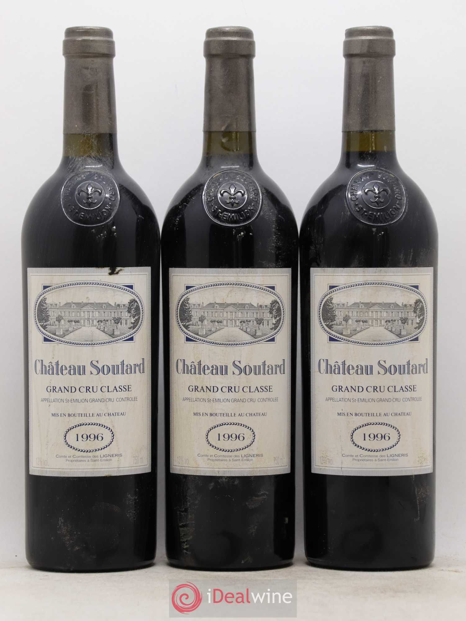 Château Soutard Grand Cru Classé 1996 - Lot de 6 bouteilles - 1