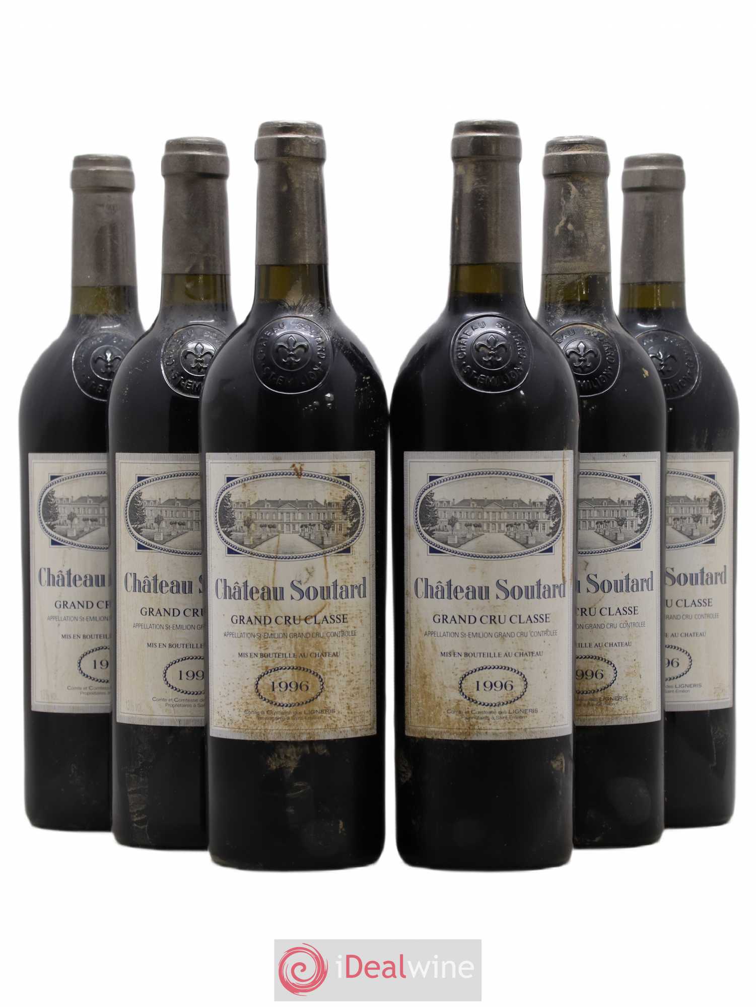 Château Soutard Grand Cru Classé 1996 - Lot de 6 bouteilles - 0