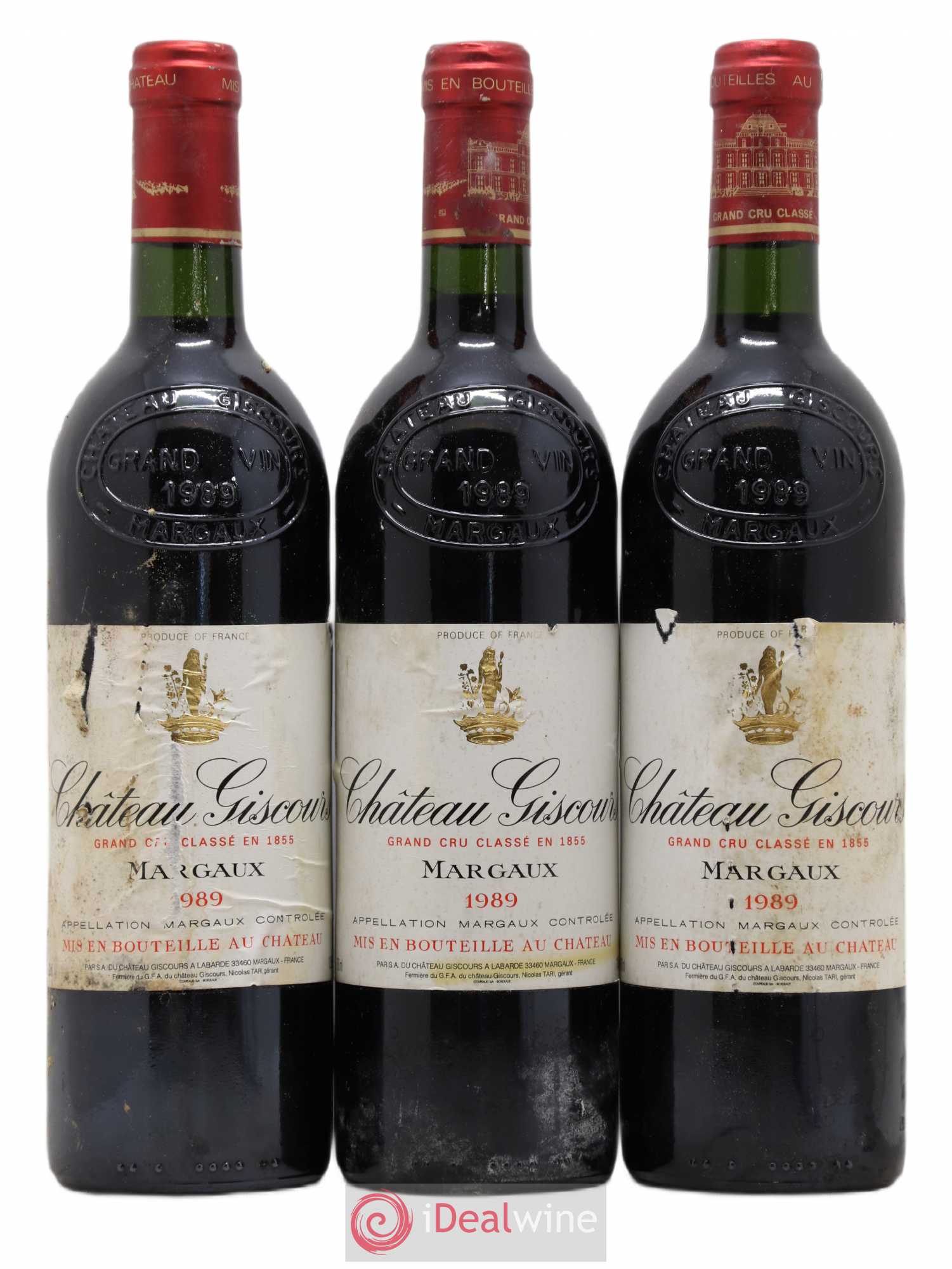Château Giscours 3ème Grand Cru Classé 1989 - Lot de 3 bouteilles - 0