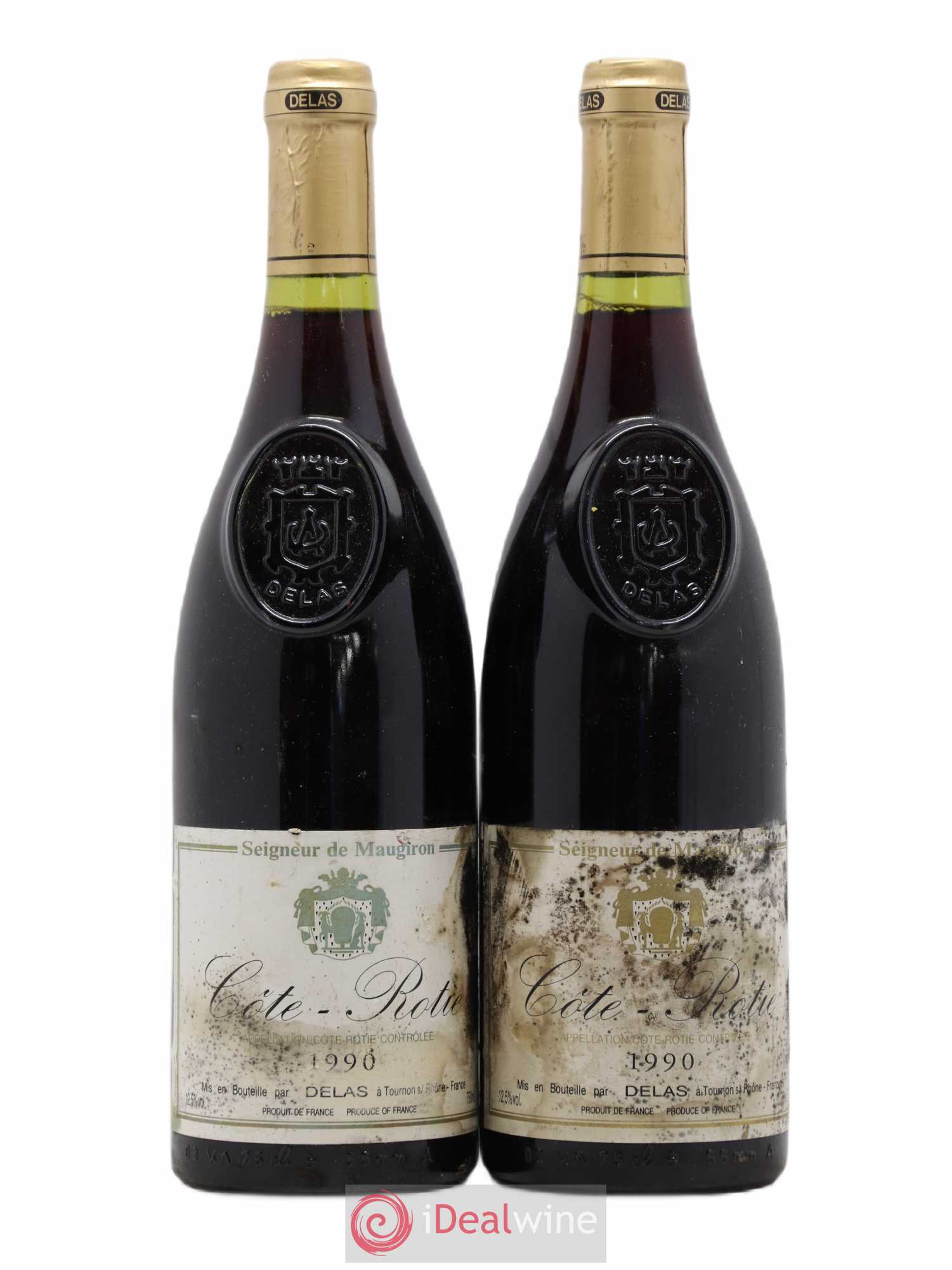 Côte-Rôtie Seigneur de Maugiron Delas Frères 1990 - Lot de 2 bouteilles - 0