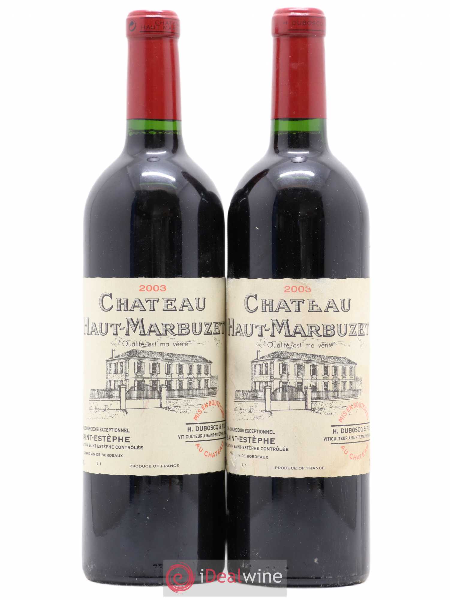 Château Haut Marbuzet 2003 - Lot de 2 bouteilles - 0