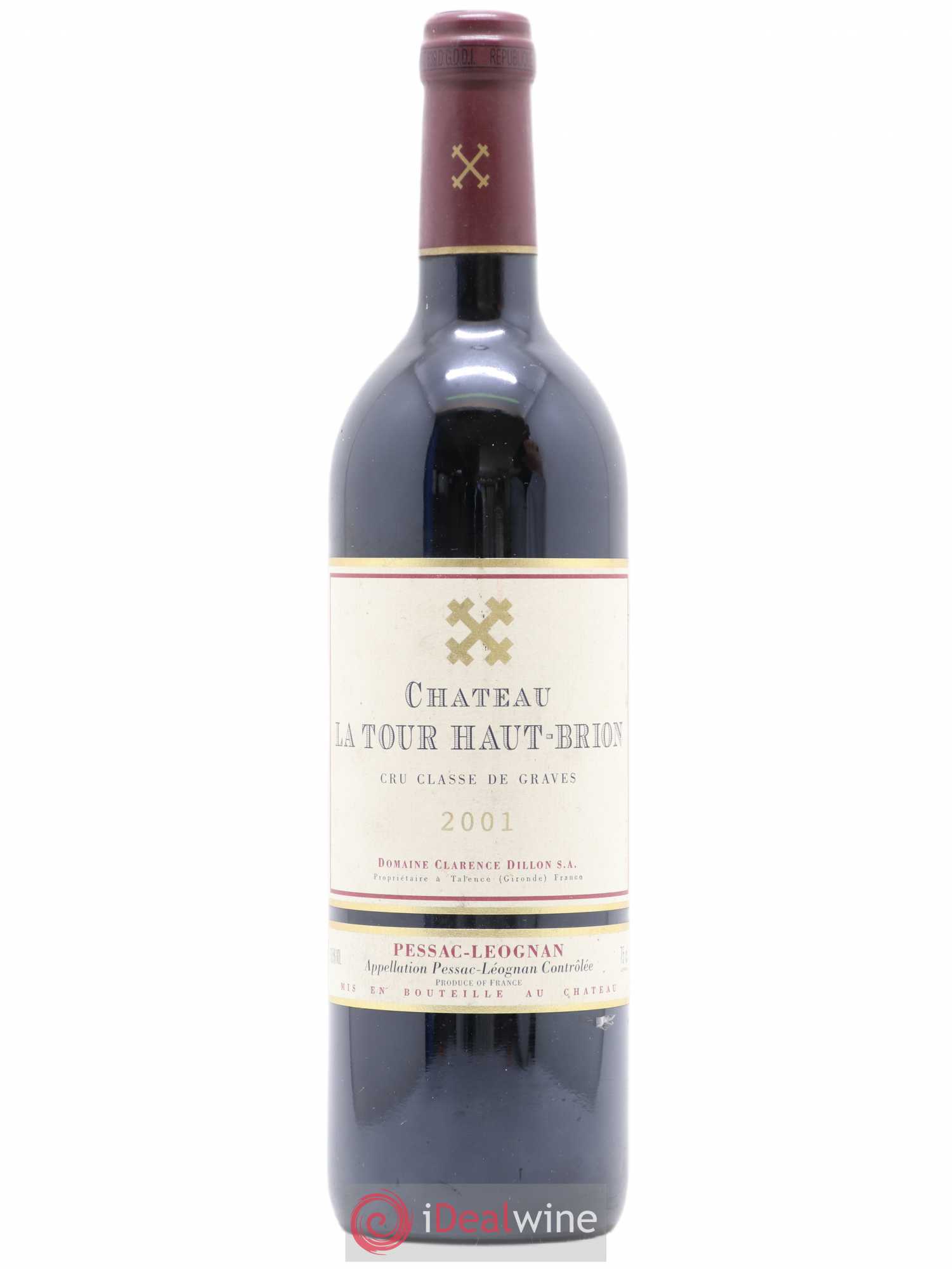 Château la Tour Haut-Brion Cru Classé de Graves 2001 - Lot de 1 bouteille - 0