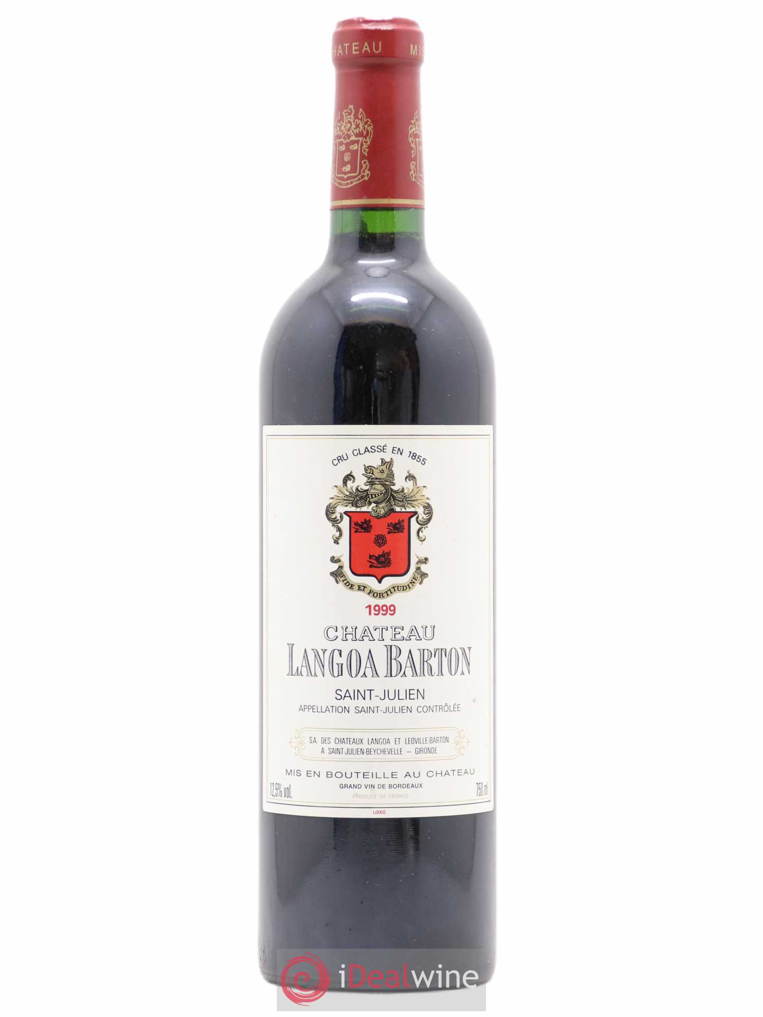 Château Langoa Barton 3ème Grand Cru Classé 1999 - Lot de 1 bouteille - 0