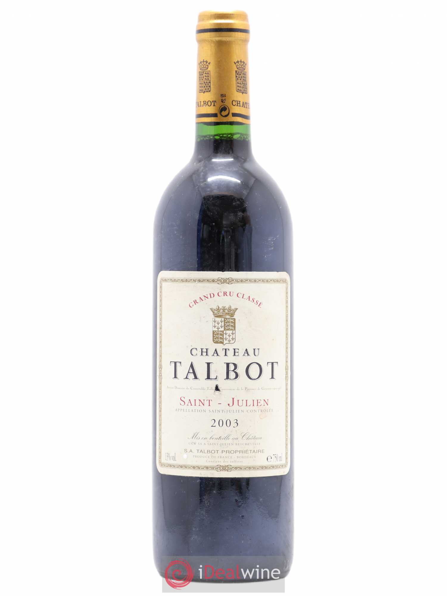 Château Talbot 4ème Grand Cru Classé 2003 - Lot de 1 bouteille - 0