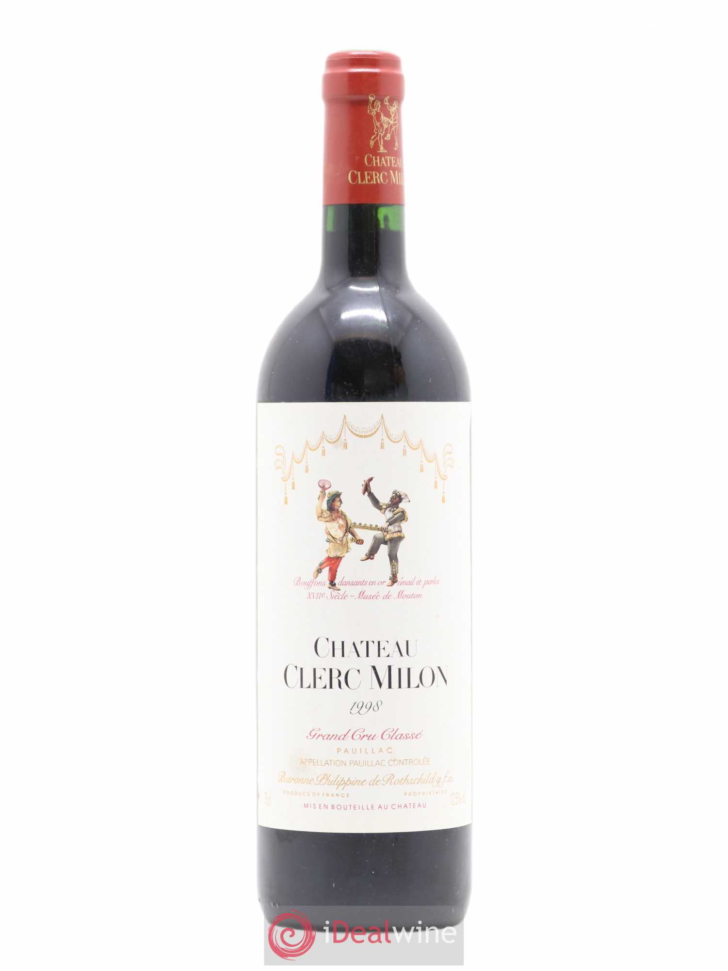 Château Clerc Milon 5ème Grand Cru Classé 1998 - Lot de 1 bouteille - 0