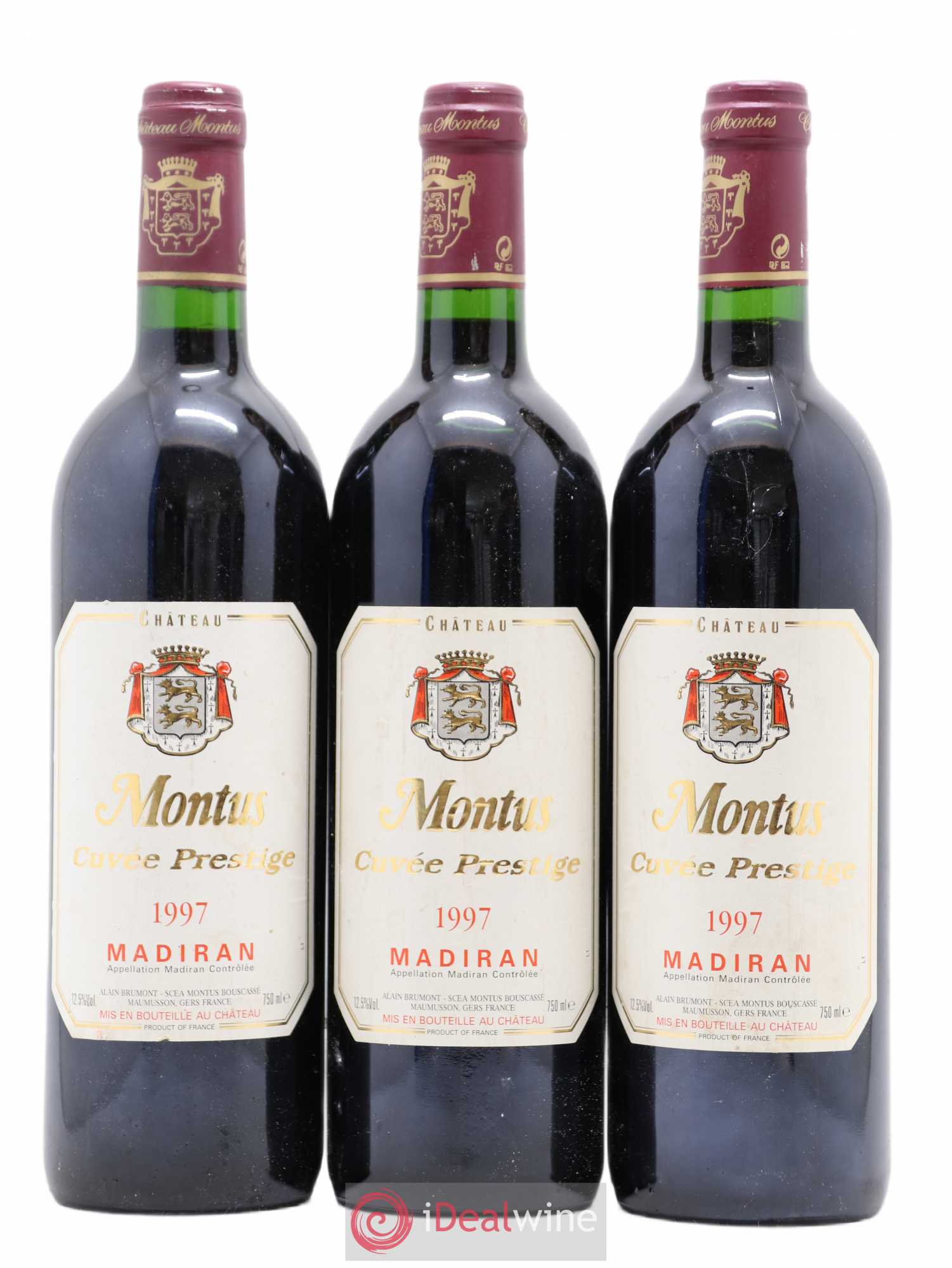 Madiran Château Montus-Prestige Alain Brumont 1997 - Lot de 3 bouteilles - 0