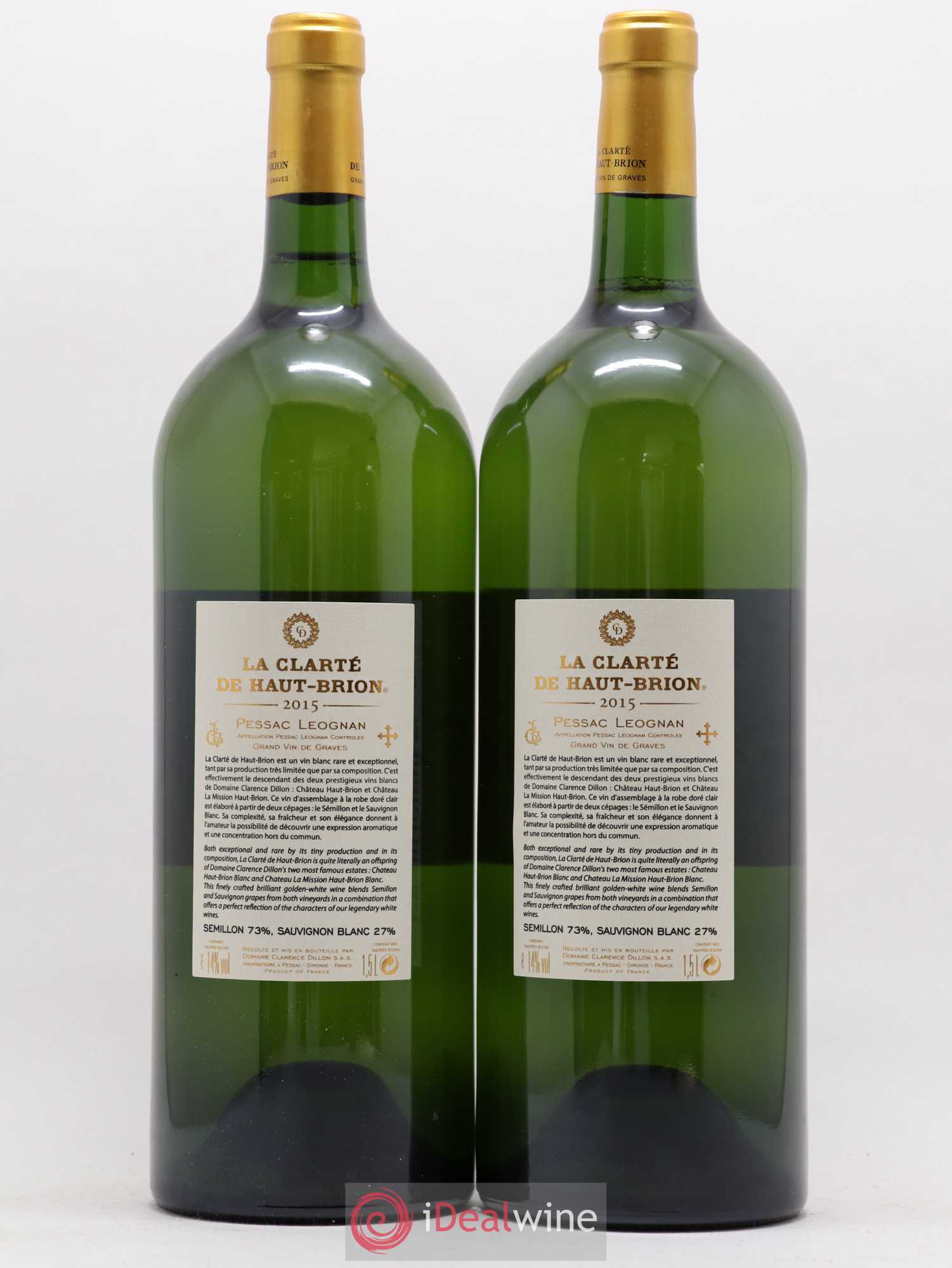La Clarté de Haut Brion Second Vin 2015 - Lot de 2 magnums - 1