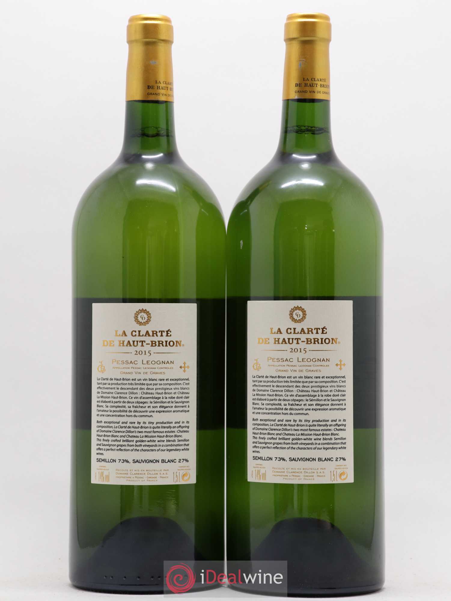 La Clarté de Haut Brion Second Vin 2015 - Lot de 2 magnums - 1