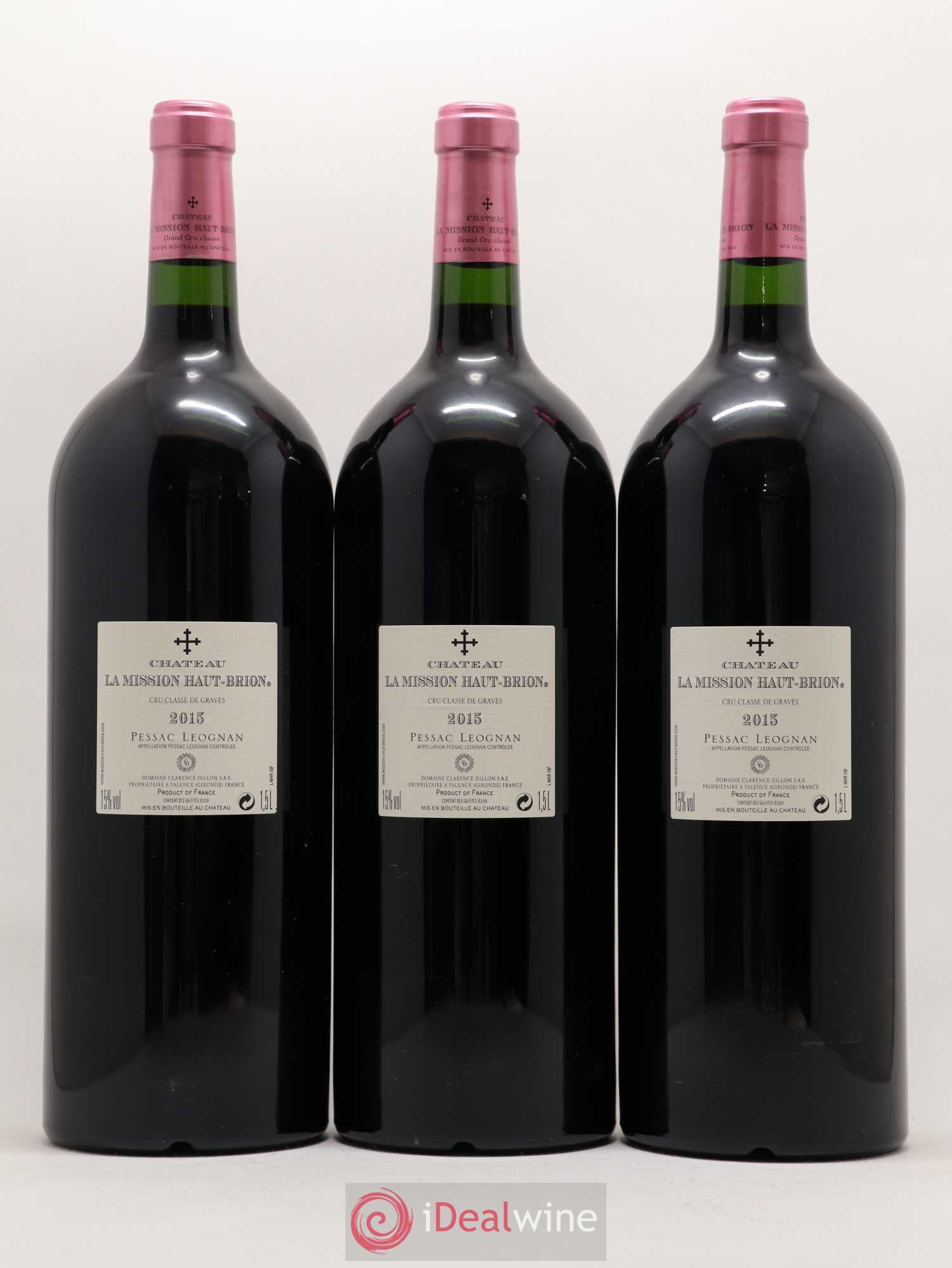 Château la Mission Haut-Brion Cru Classé de Graves 2015 - Lot de 3 magnums - 1