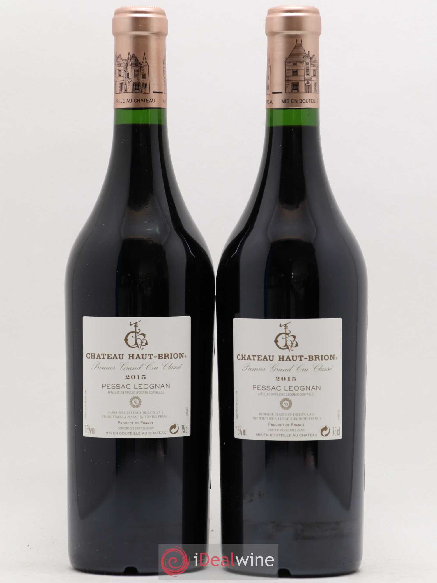 Château Haut Brion 1er Grand Cru Classé 2015 - Lot de 2 bouteilles - 1