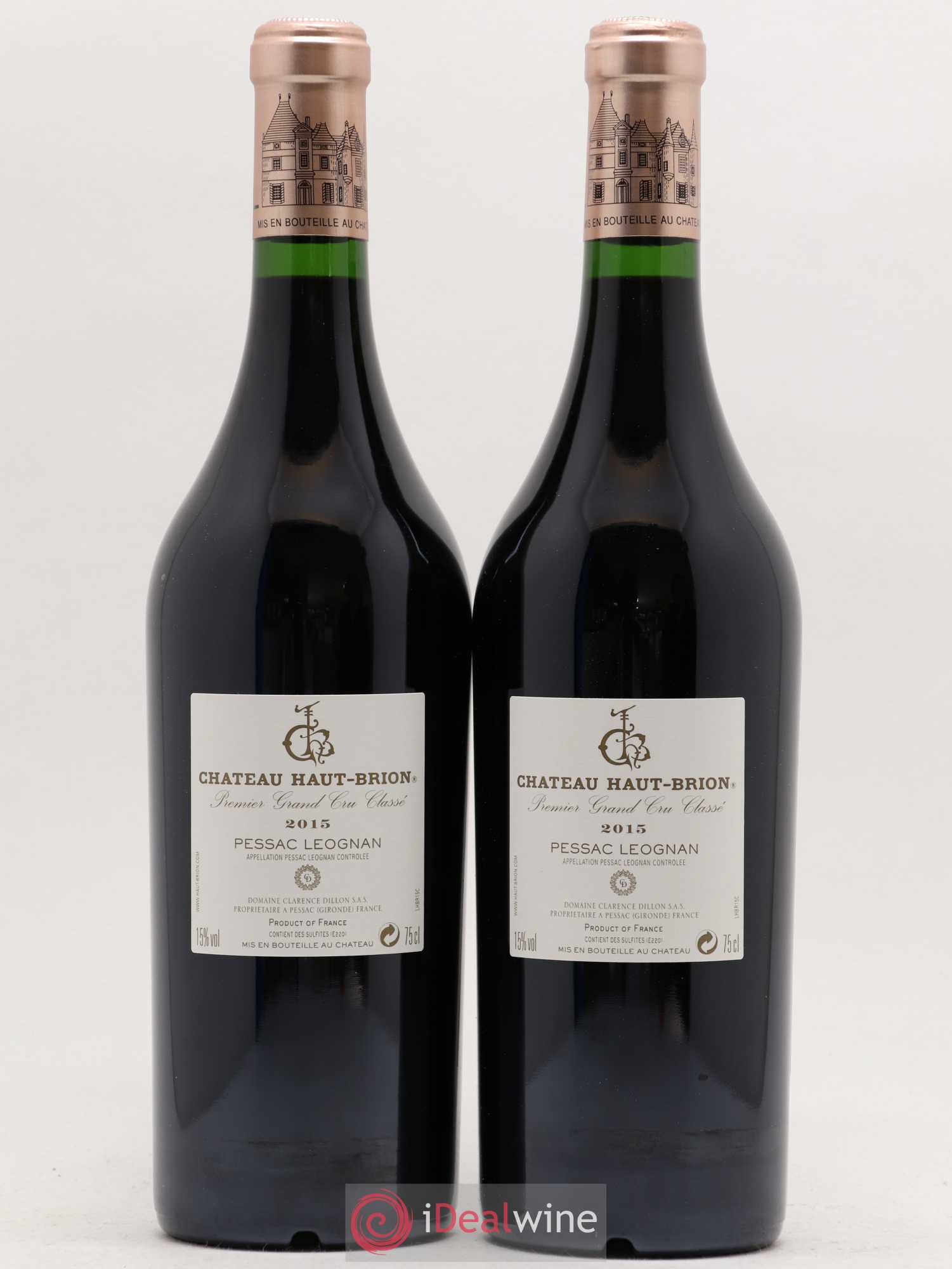 Château Haut Brion 1er Grand Cru Classé 2015 - Lot de 2 bouteilles - 1
