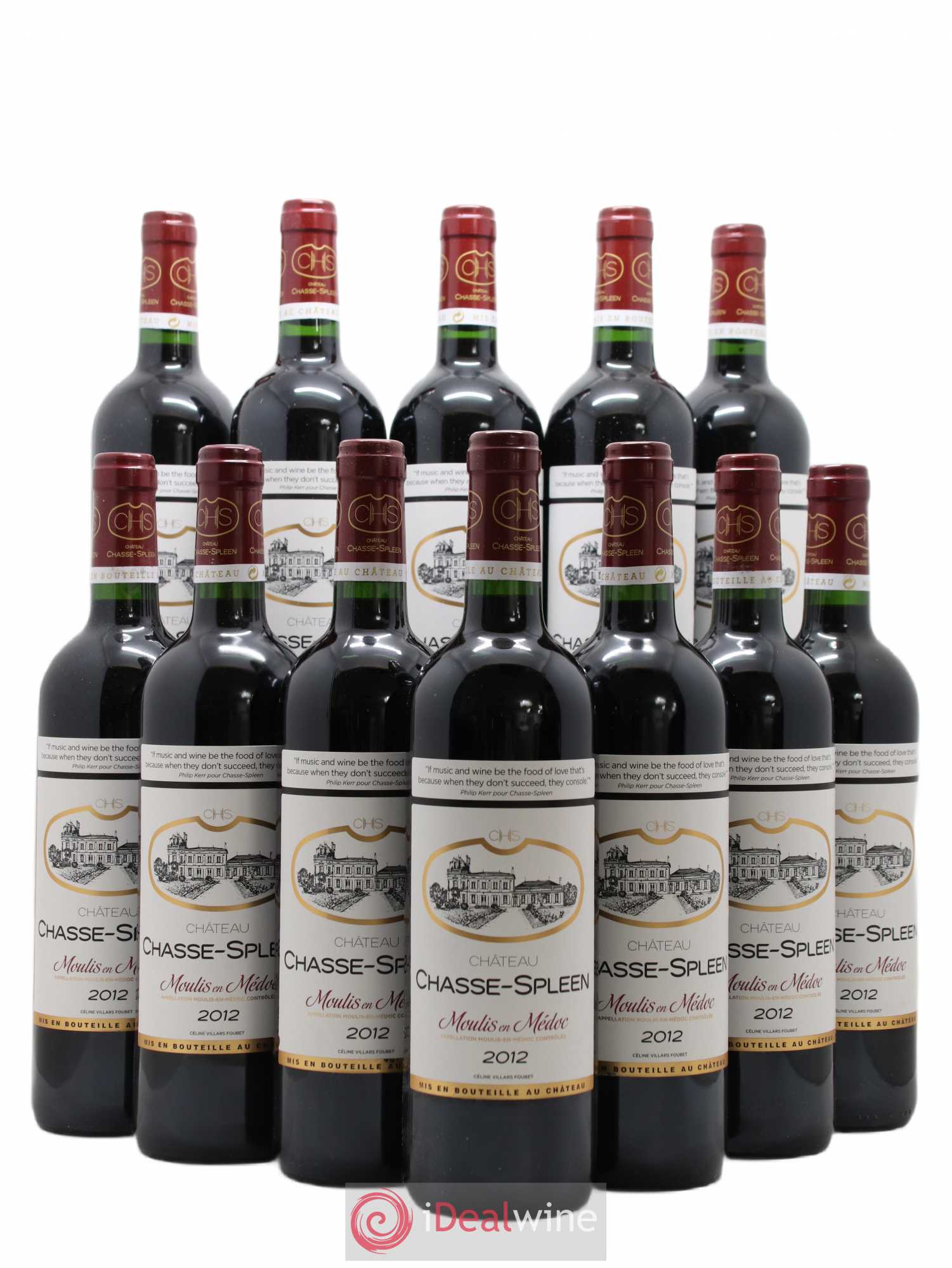 Château Chasse Spleen 2012 - Lot de 12 bouteilles - 0