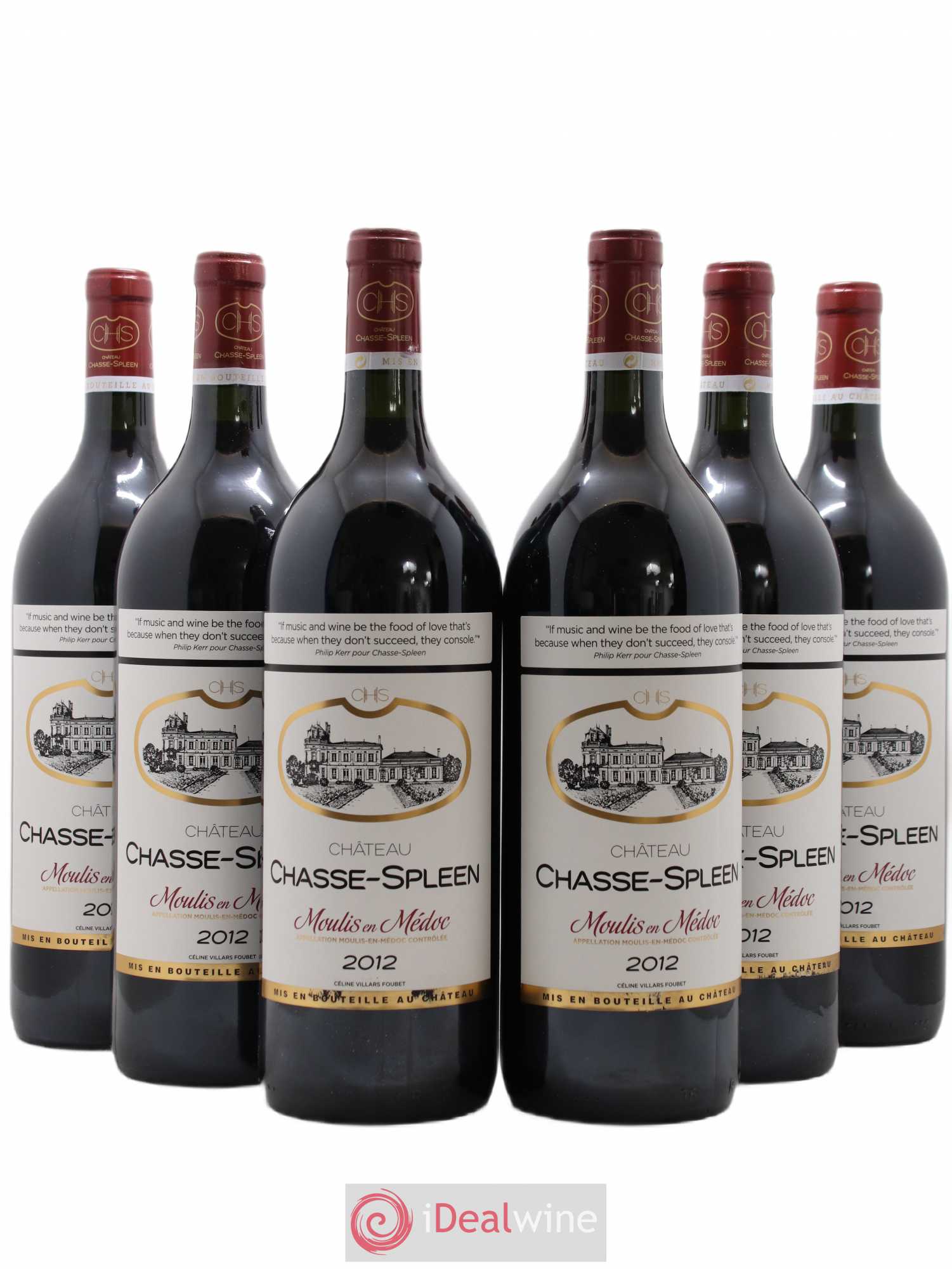 Château Chasse Spleen 2012 - Lot de 6 magnums - 0