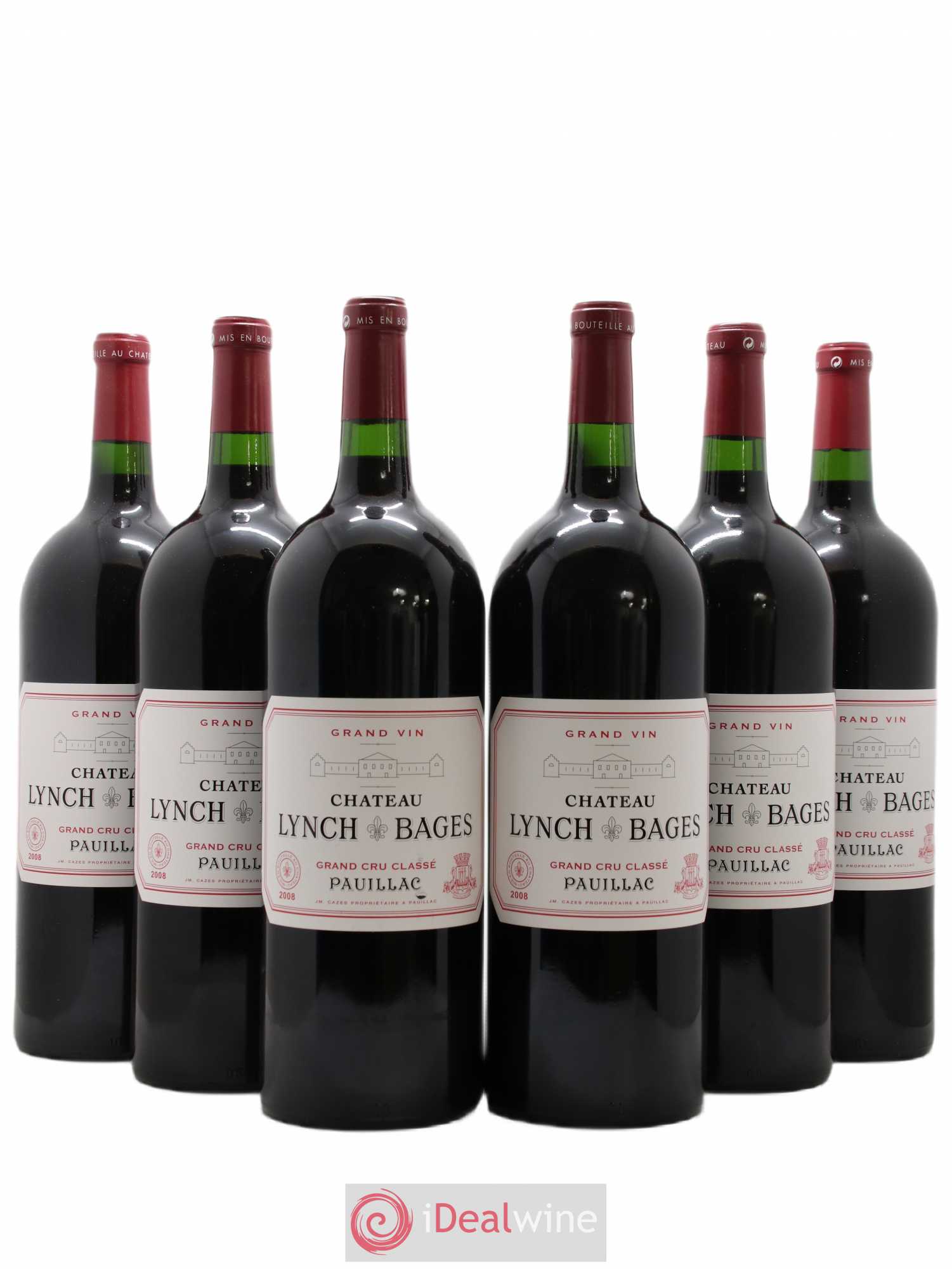 Château Lynch Bages 5ème Grand Cru Classé 2008 - Lot de 6 magnums - 0