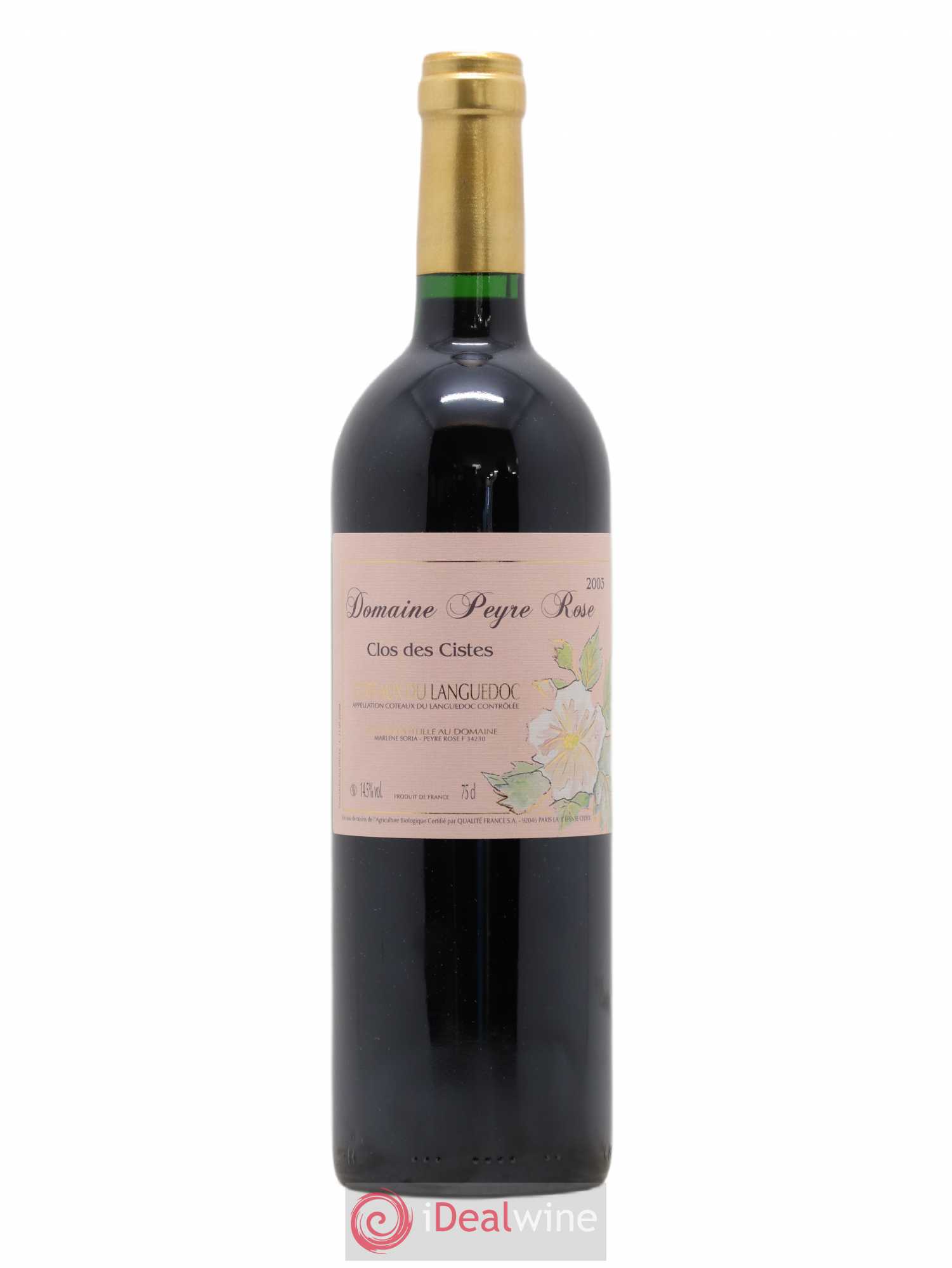 Coteaux du Languedoc Clos des Cistes Peyre-Rose Marlène Soria 2003 - Posten von 1 Flasche - 0