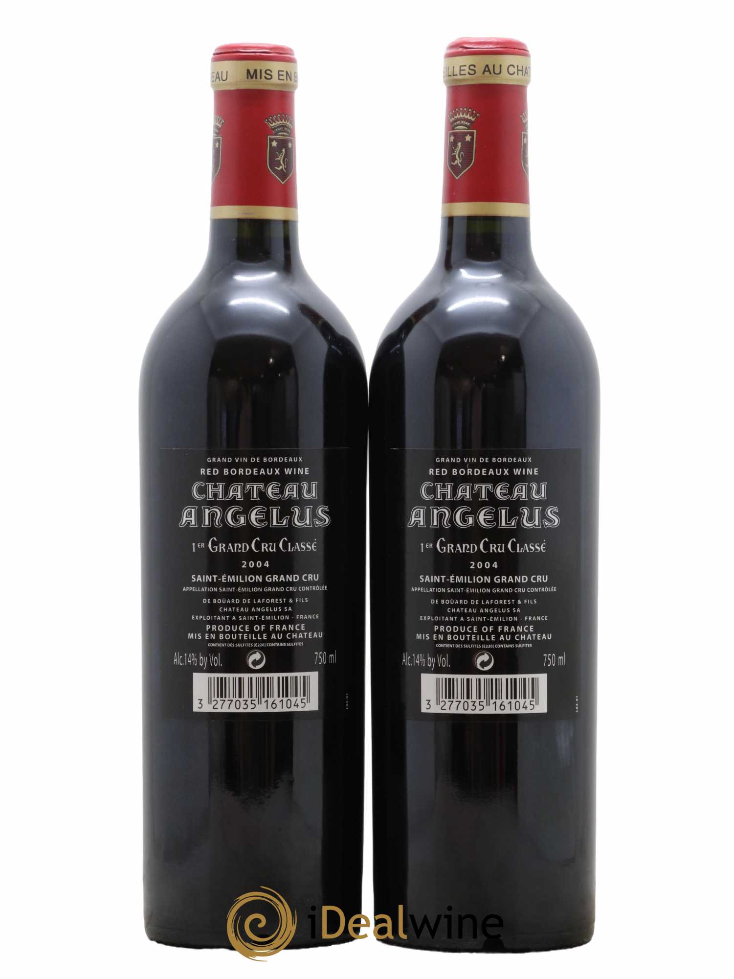 Château Angélus 1er Grand Cru Classé A 2004 - Lot of 2 bottles - 1
