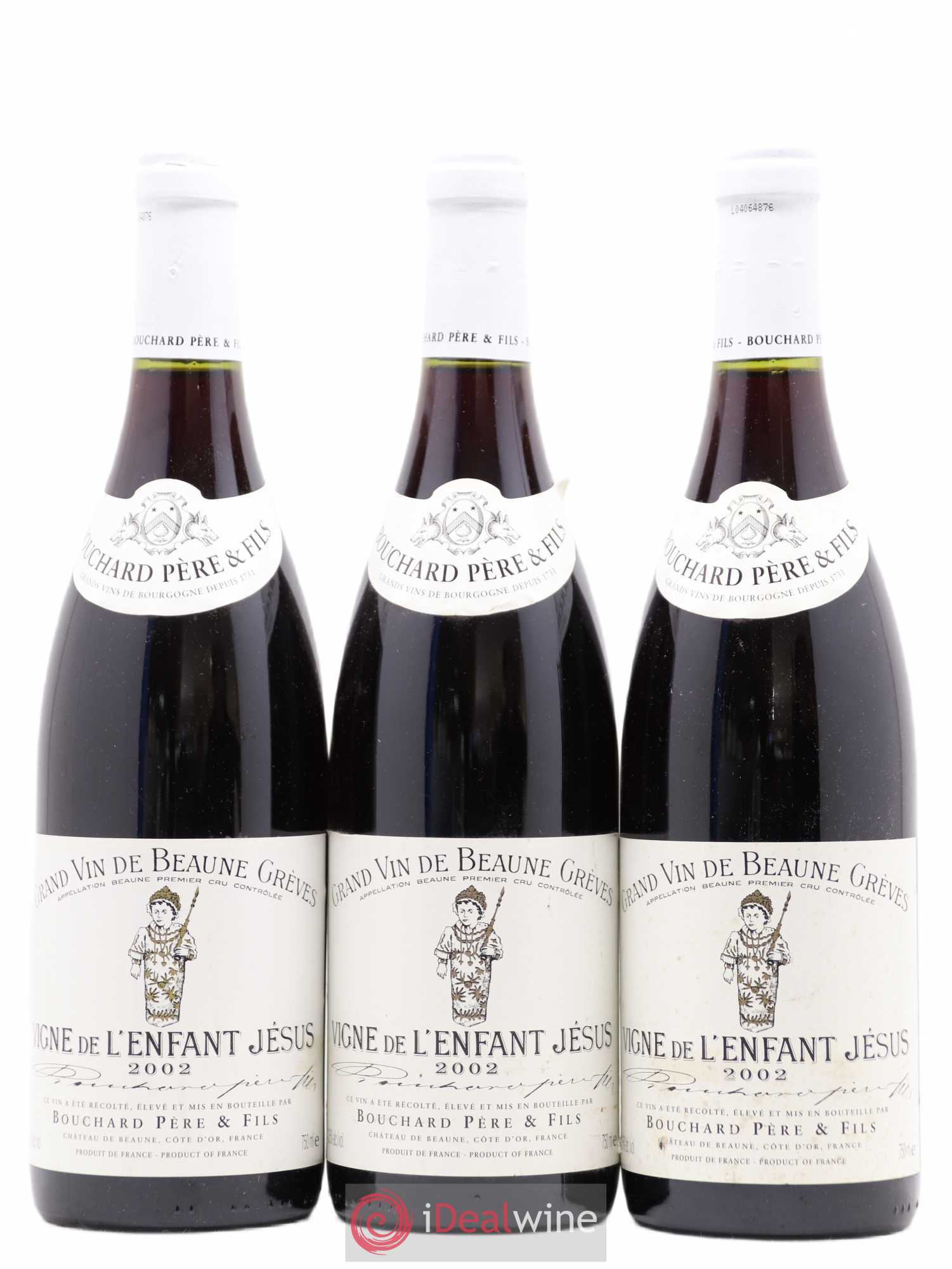 Beaune 1er Cru Grèves - Vigne de l'Enfant Jésus Bouchard Père & Fils 2002 - Lot de 3 bouteilles - 0