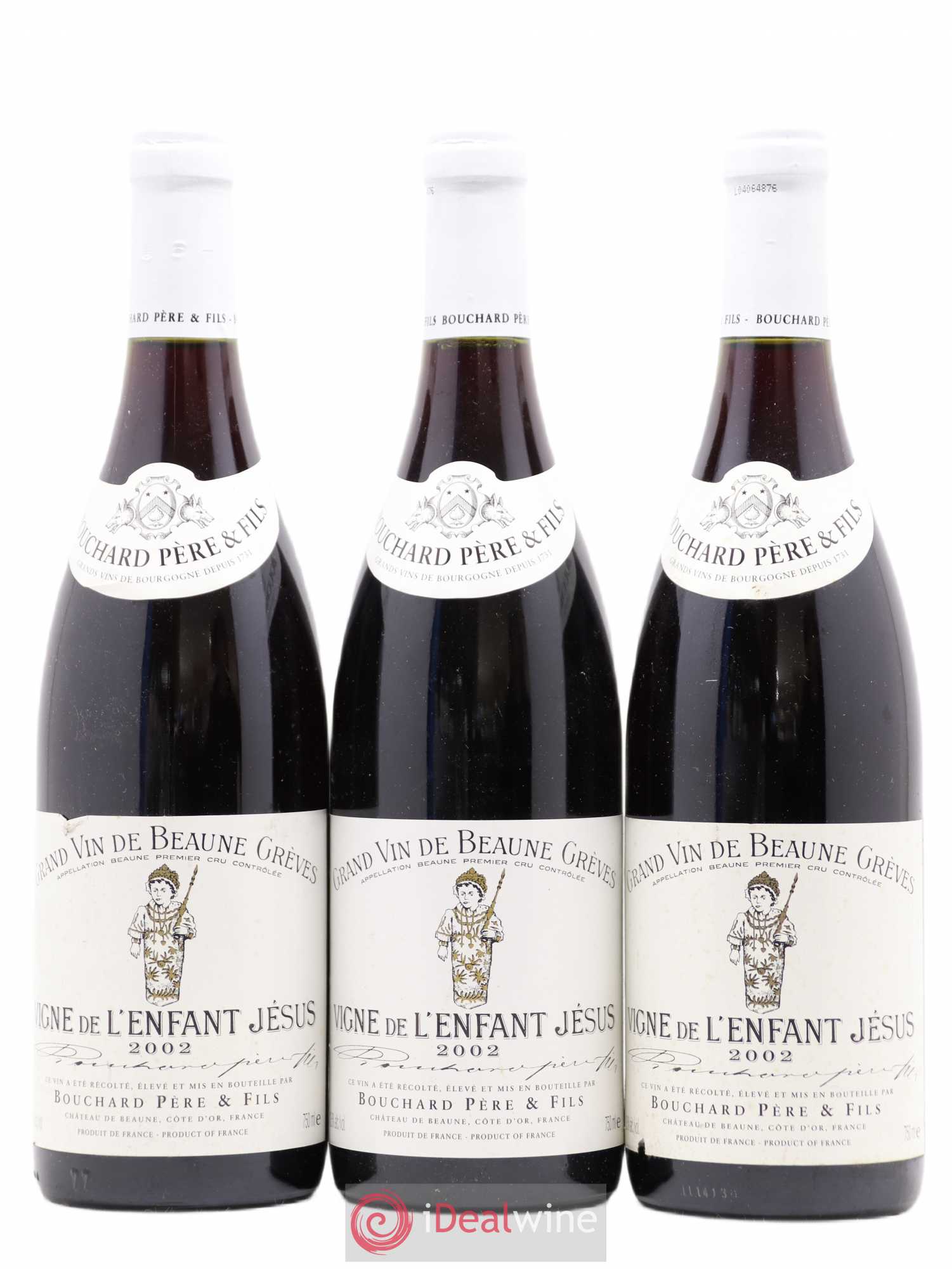 Beaune 1er Cru Grèves - Vigne de l'Enfant Jésus Bouchard Père & Fils 2002 - Lot de 3 bouteilles - 0