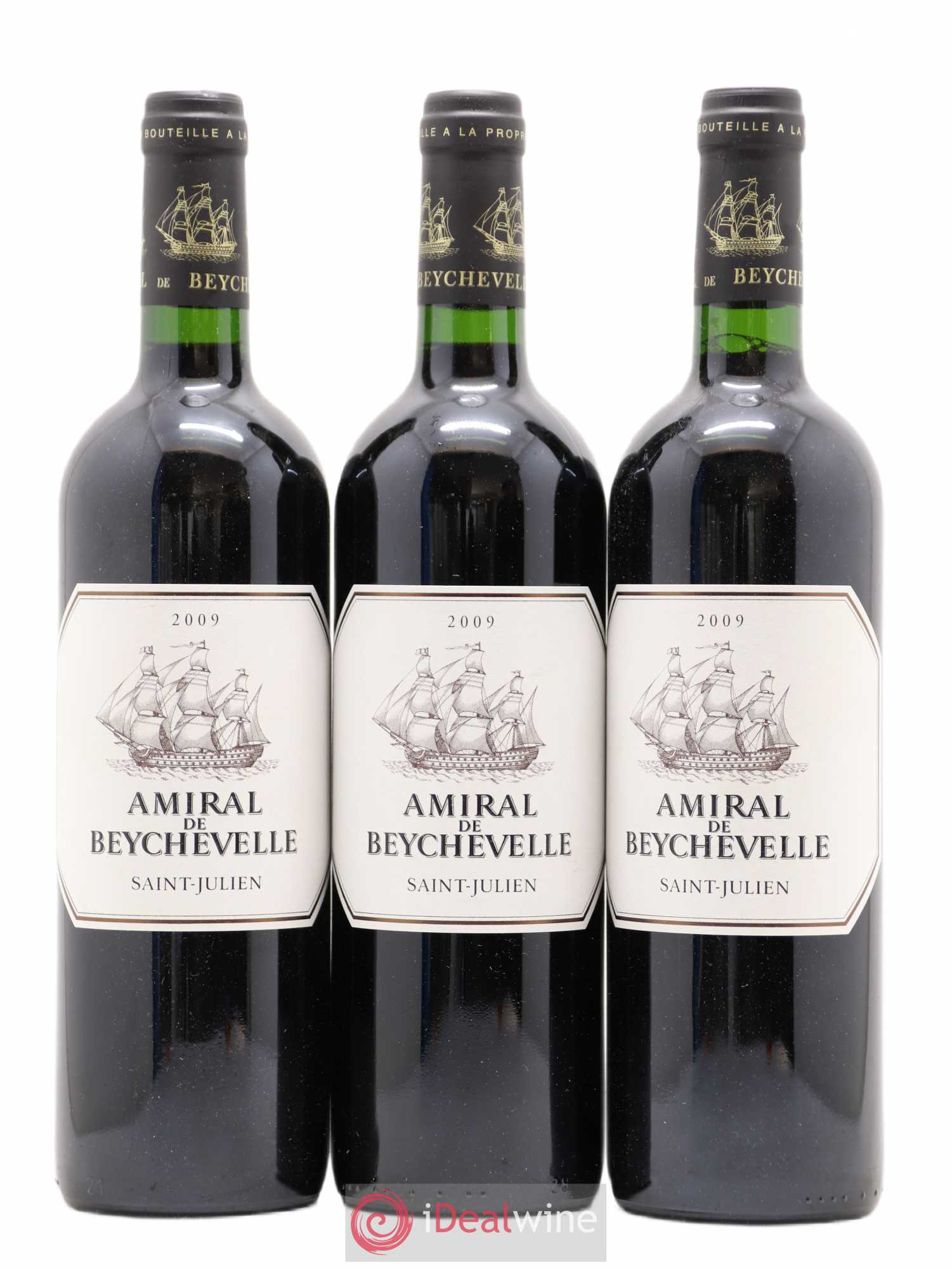 Amiral de Beychevelle Second Vin 2009 - Lot de 3 bouteilles - 0