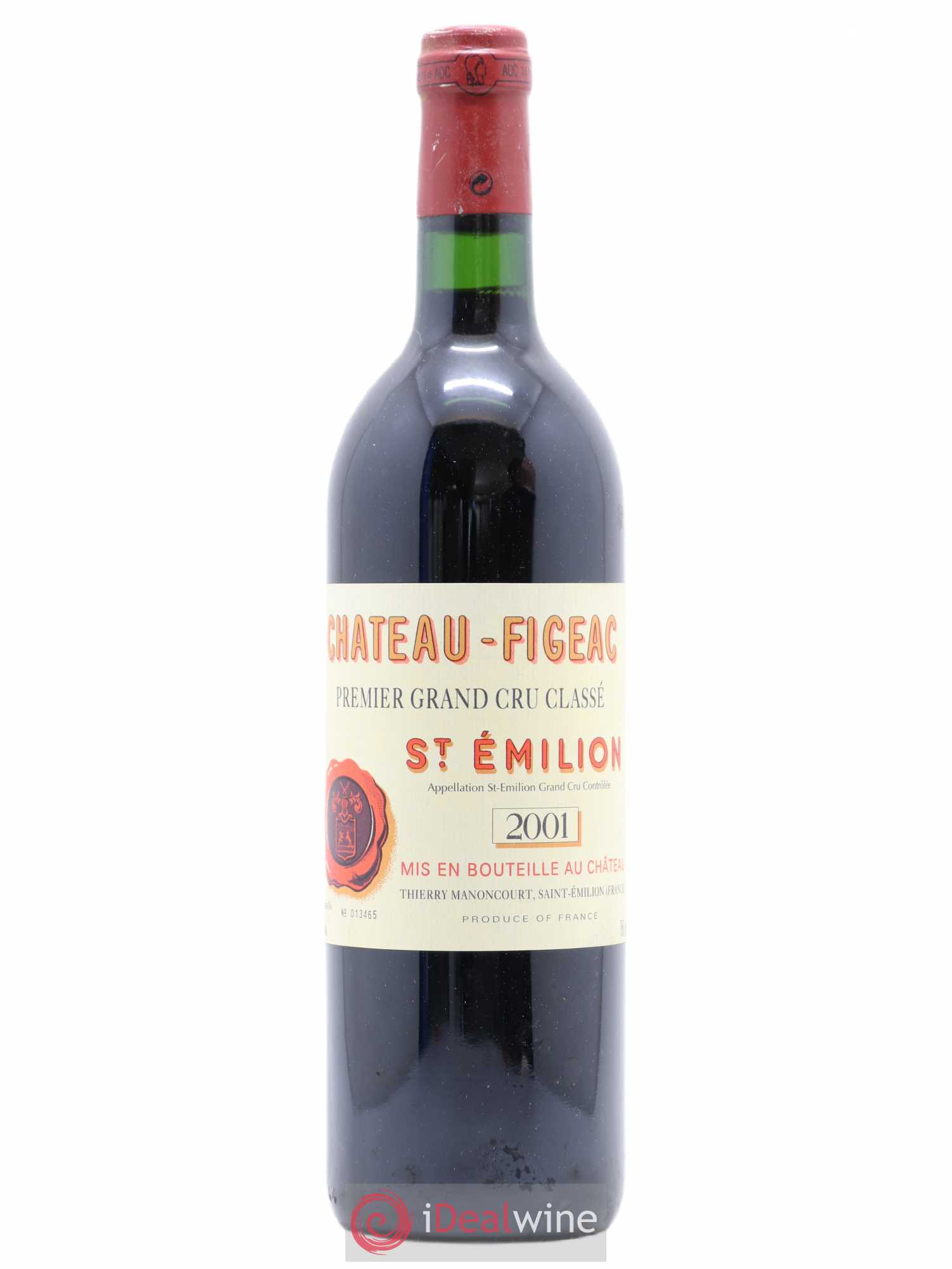 Château Figeac 1er Grand Cru Classé A 2001 - Lot de 1 bouteille - 0