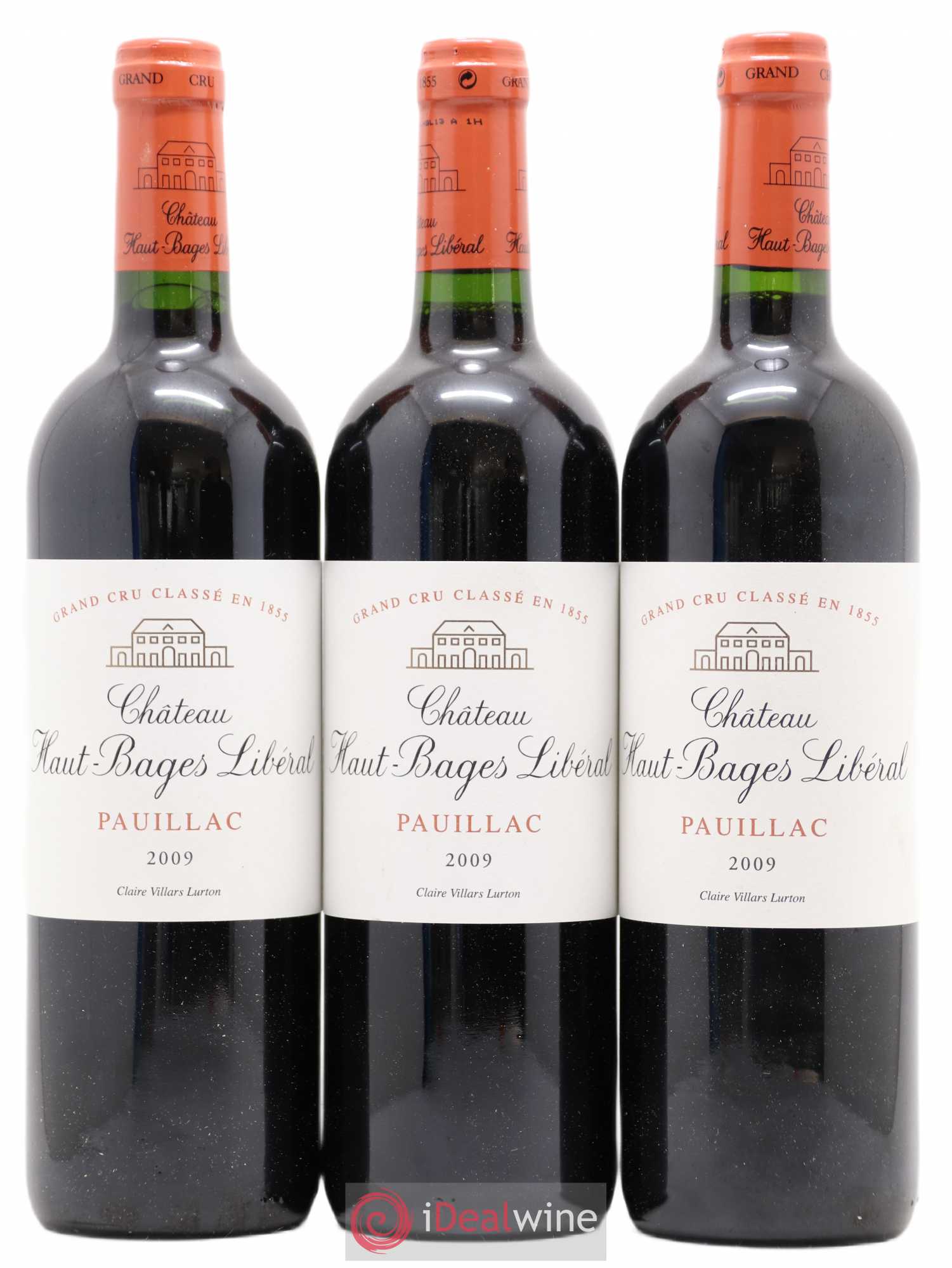 Château Haut Bages Libéral 5ème Grand Cru Classé 2009 - Lot de 3 bouteilles - 0