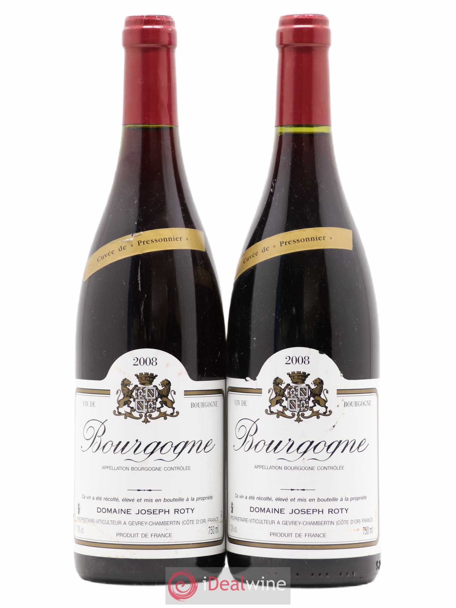 Bourgogne Cuvée de Pressonnier Joseph Roty (Domaine) 2008 - Lot de 2 bouteilles - 0