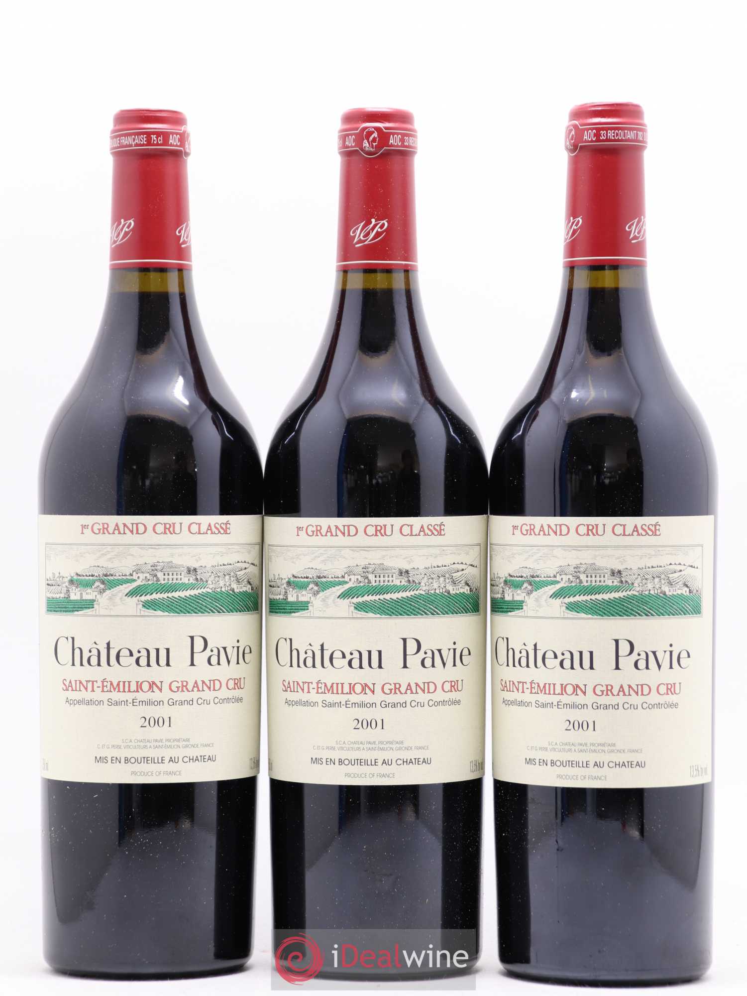 Château Pavie 1er Grand Cru Classé A 2001 - Lot de 12 bouteilles - 1