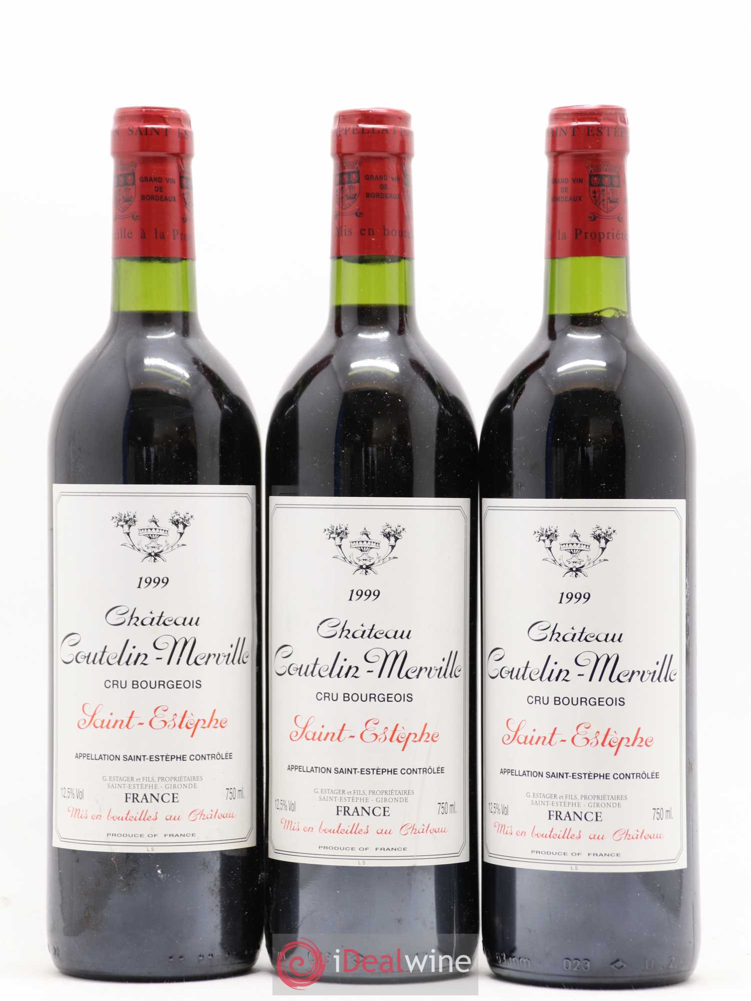 Château Coutelin-Merville Cru Bourgeois (sans prix de réserve) 1999 - Lot de 6 bouteilles - 1