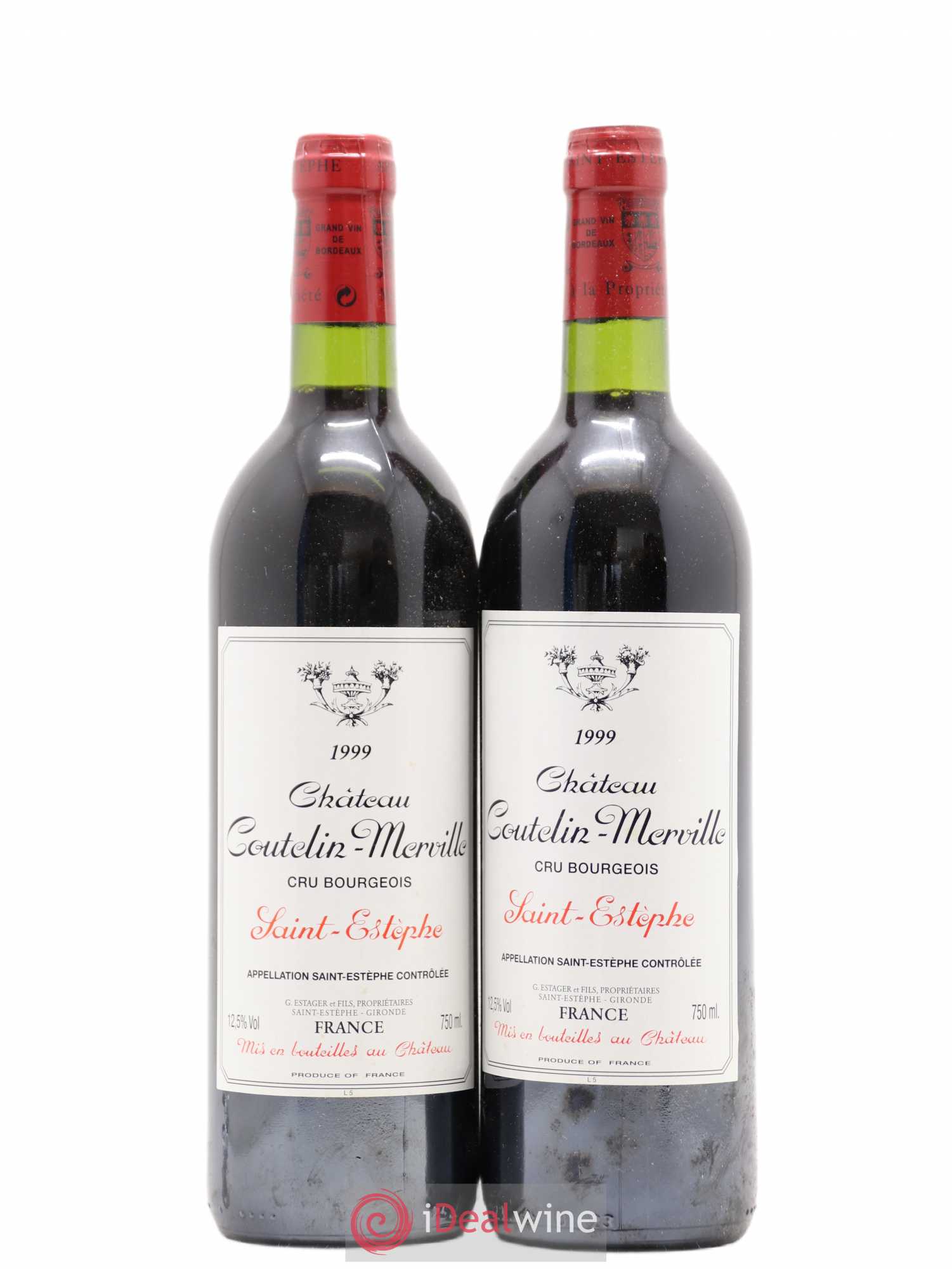 Château Coutelin-Merville Cru Bourgeois (sans prix de réserve) 1999 - Lot de 2 bouteilles - 0