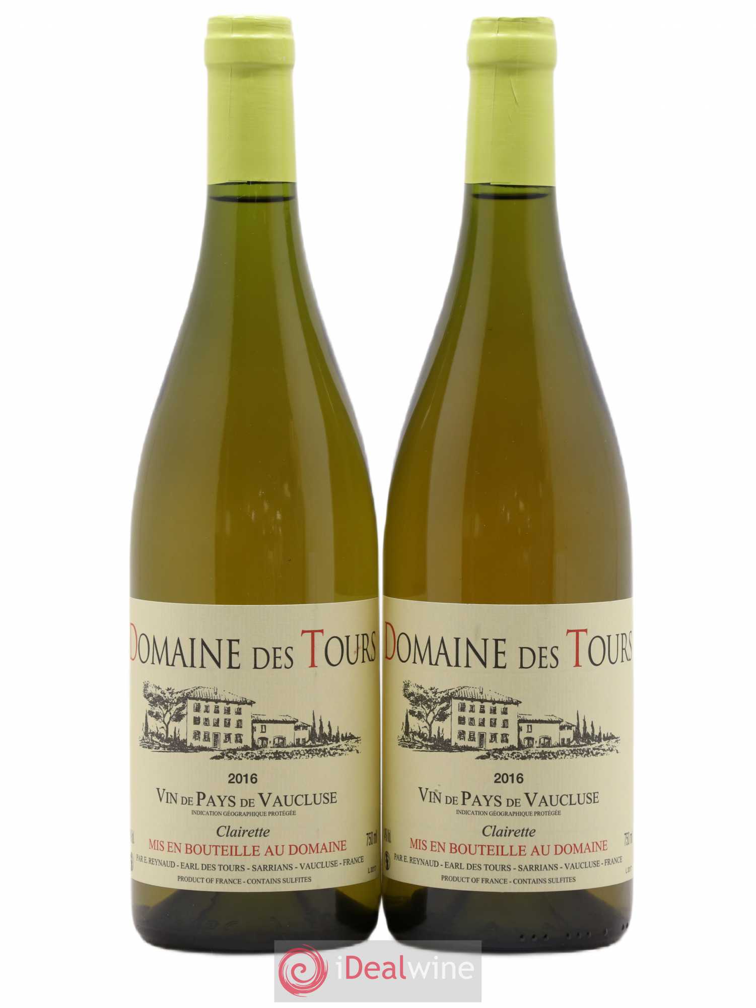 Vaucluse (Vin de Pays de Vaucluse) Domaine des Tours Emmanuel Reynaud Clairette 2016 - Lot de 2 bouteilles - 0