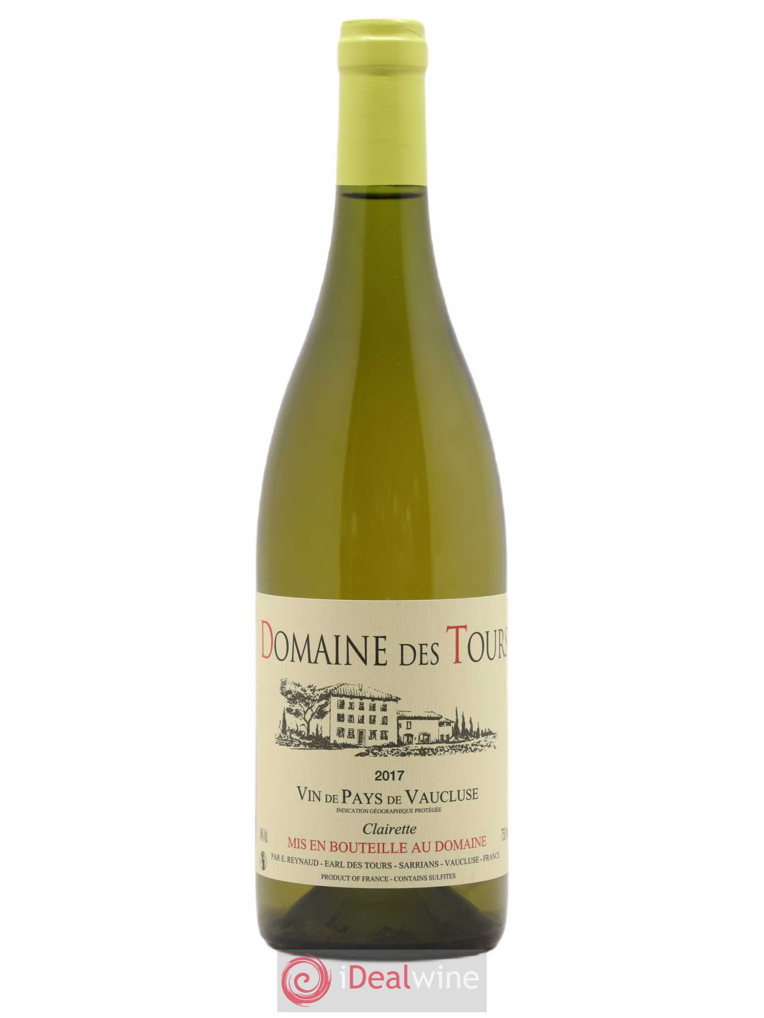 Vaucluse (Vin de Pays de Vaucluse) Domaine des Tours Emmanuel Reynaud Clairette 2017 - Lot de 1 bouteille - 0