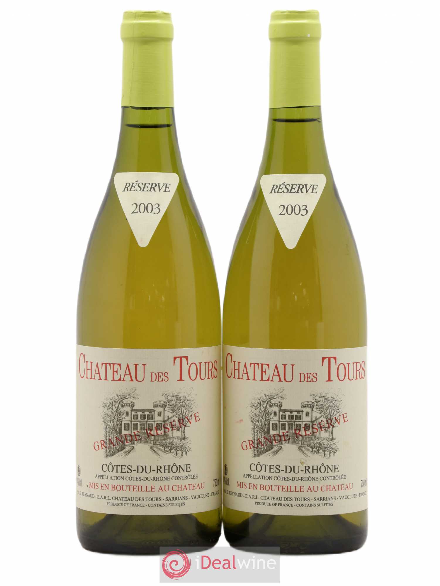 Côtes-du-Rhône Château des Tours Emmanuel Reynaud Grande Reserve 2003 - Lot de 2 bouteilles - 0