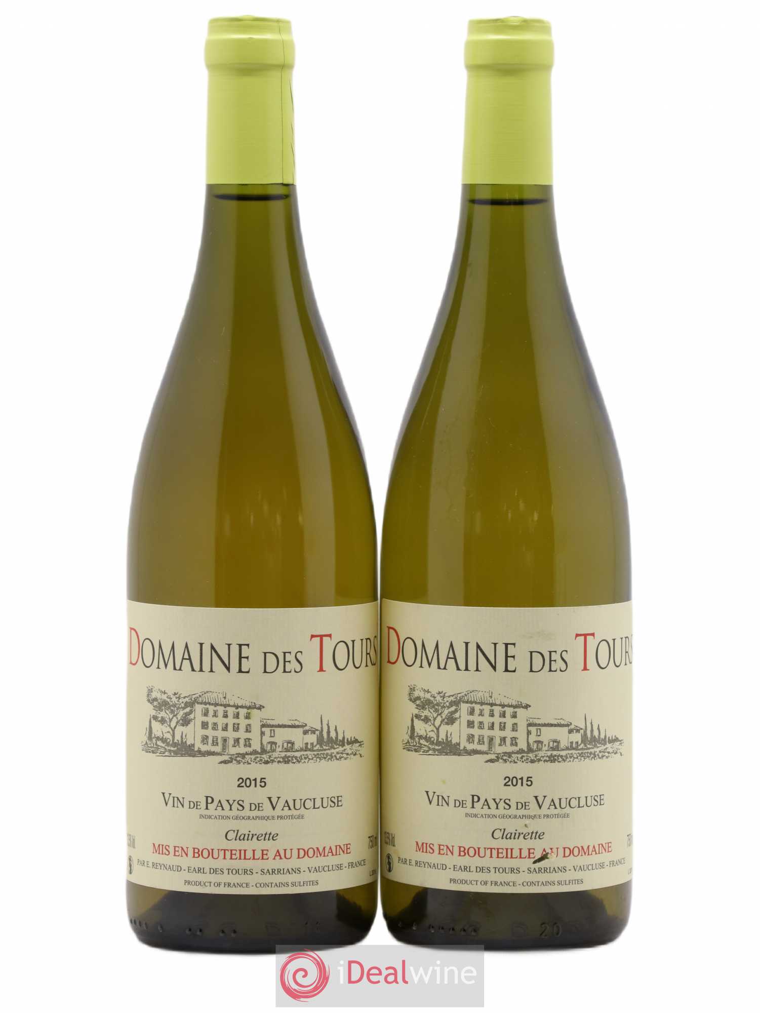 Vaucluse (Vin de Pays de Vaucluse) Domaine des Tours Emmanuel Reynaud Clairette 2015 - Lot de 2 bouteilles - 0