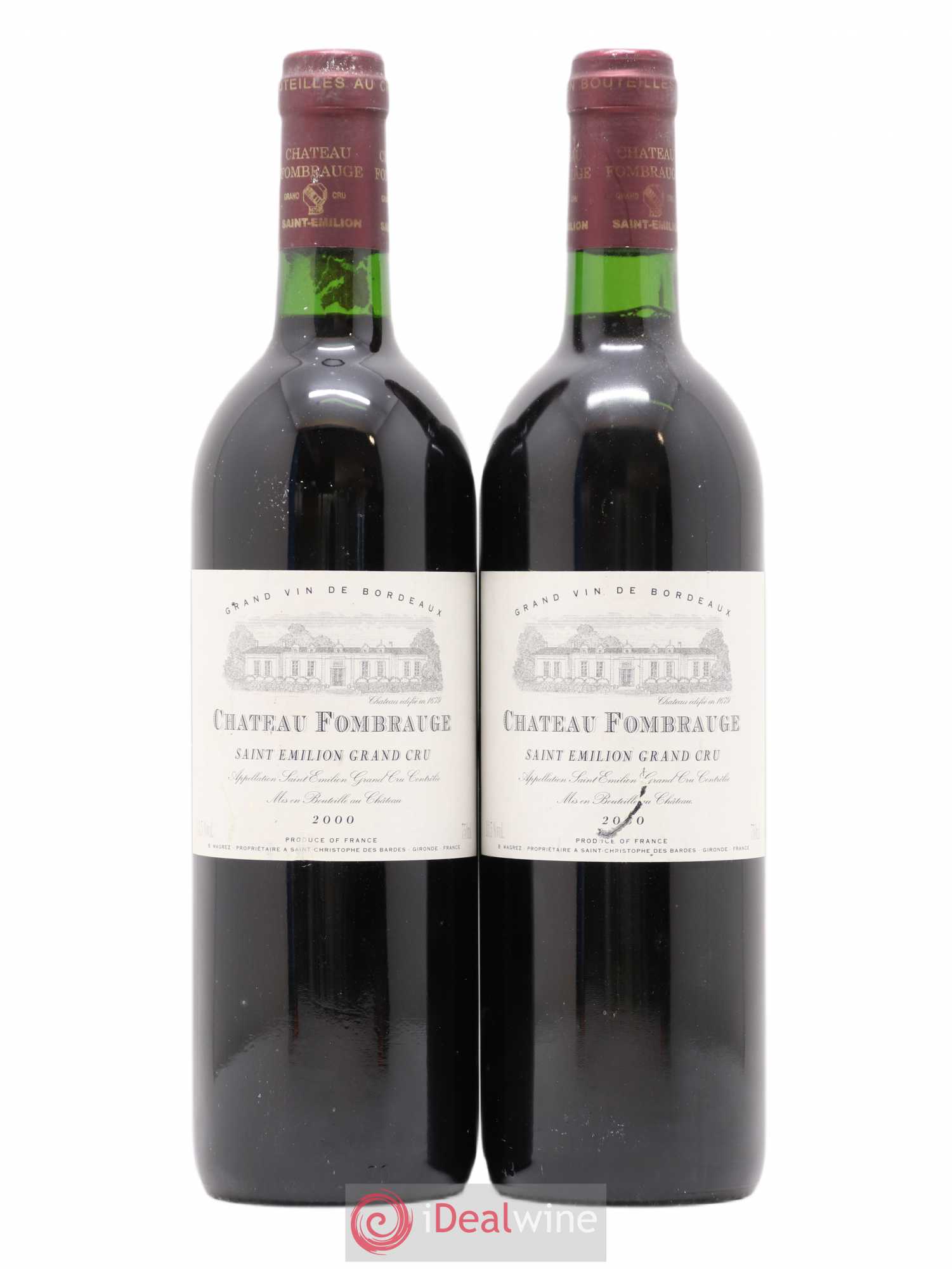 Château Fombrauge Grand Cru Classé 2000 - Lot de 2 bouteilles - 0