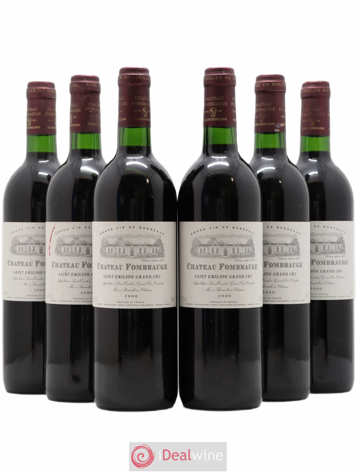 Château Fombrauge Grand Cru Classé 2000 - Lot de 6 bouteilles - 0