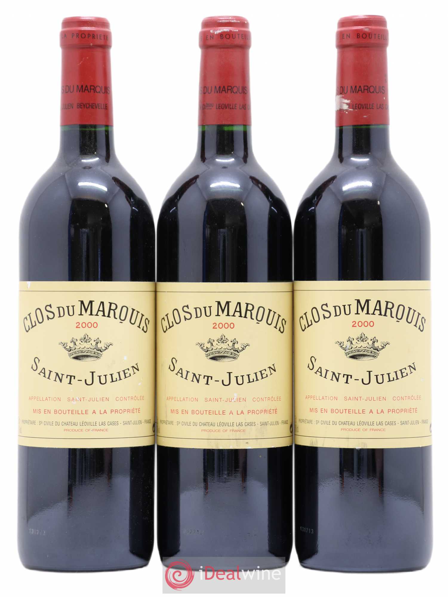 Clos du Marquis 2000 - Lot de 3 bouteilles - 0