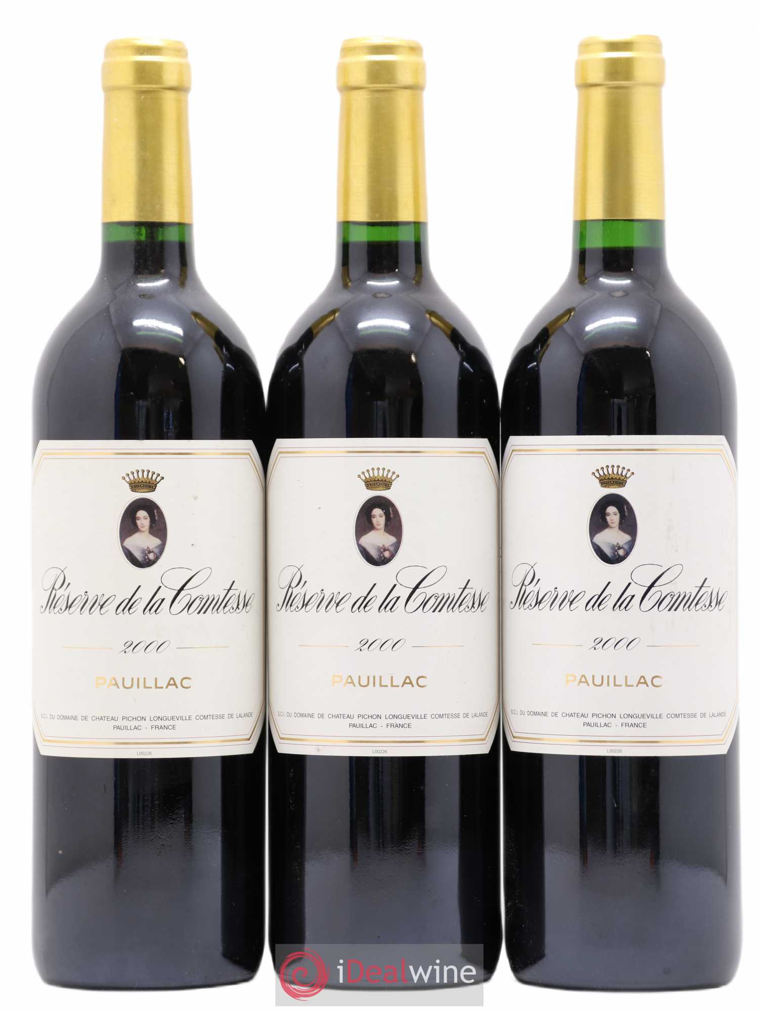 Réserve de la Comtesse Second Vin 2000 - Lot de 3 bouteilles - 0