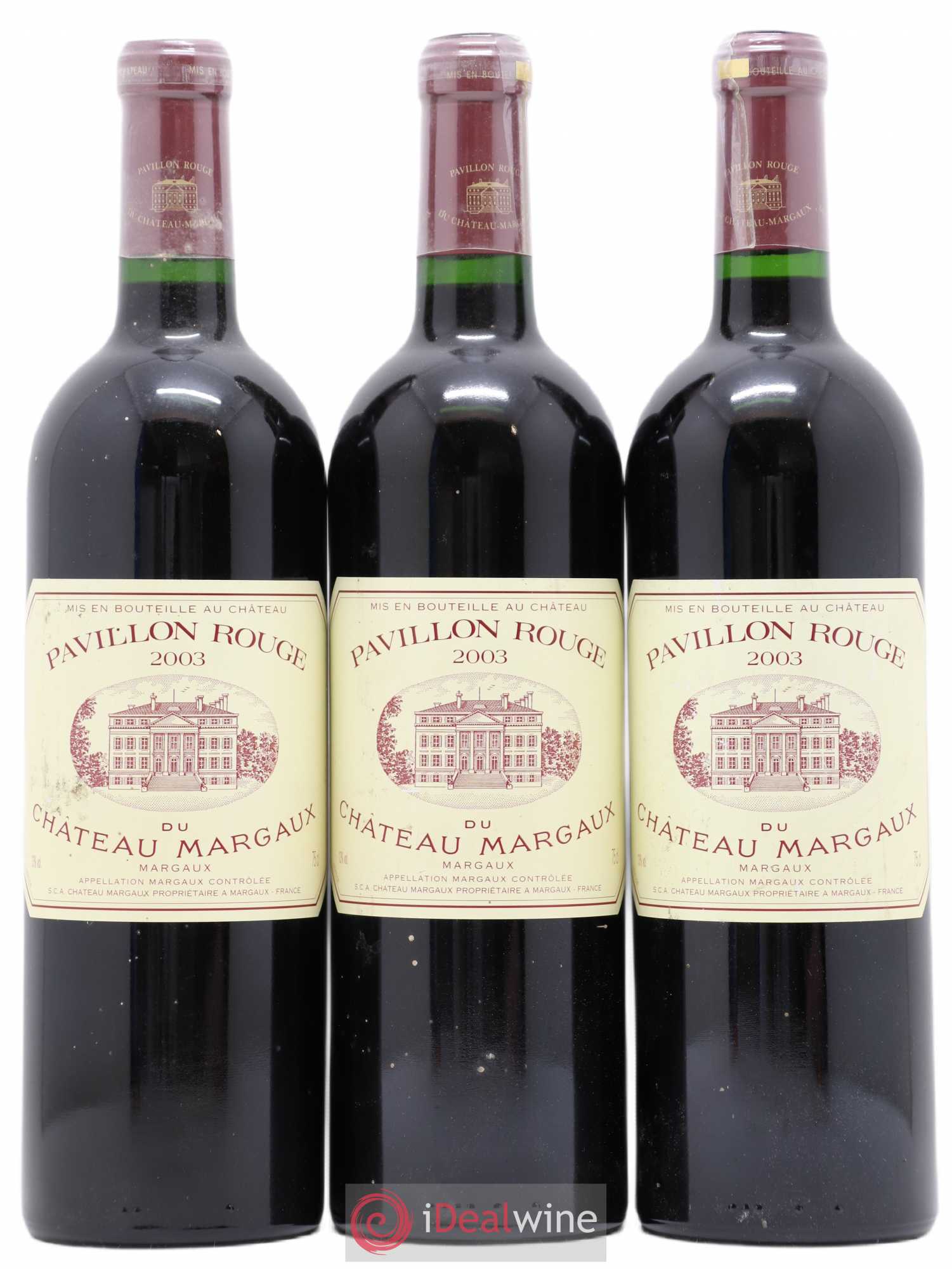 Pavillon Rouge du Château Margaux Second Vin 2003 - Lot de 3 bouteilles - 0