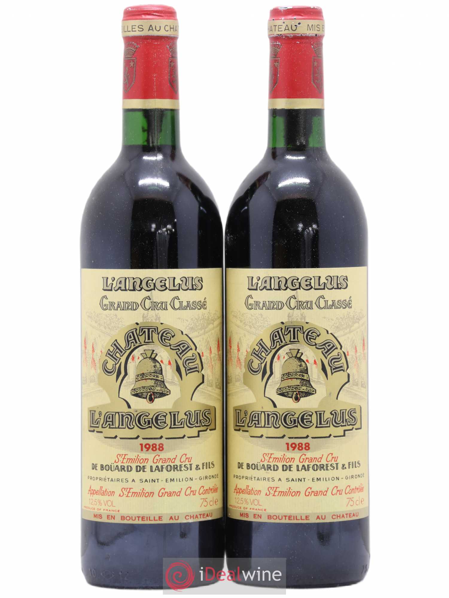 Château Angélus 1er Grand Cru Classé A 1988 - Lot de 2 bouteilles - 0