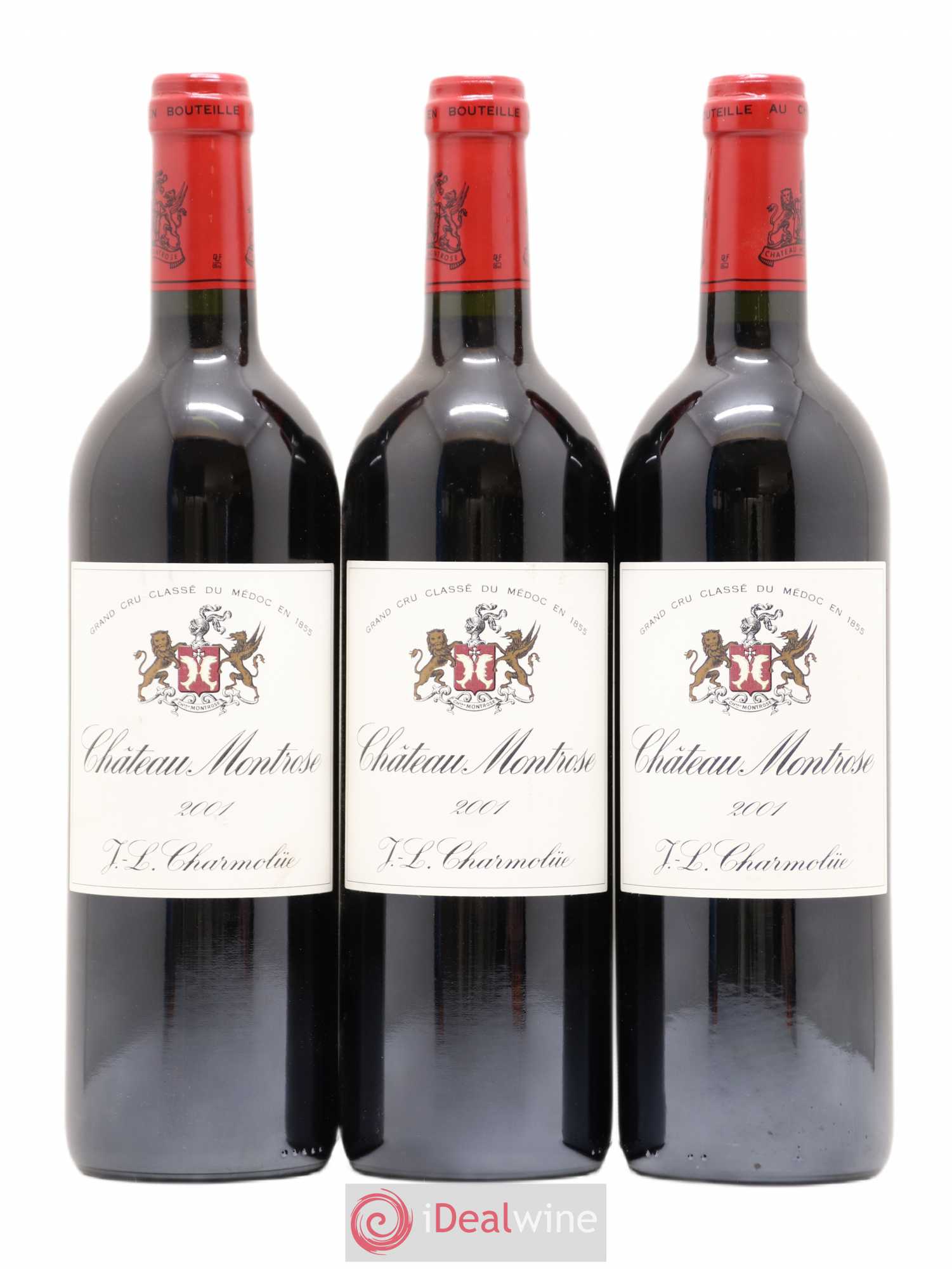 Château Montrose 2ème Grand Cru Classé 2001 - Lot de 3 bouteilles - 0