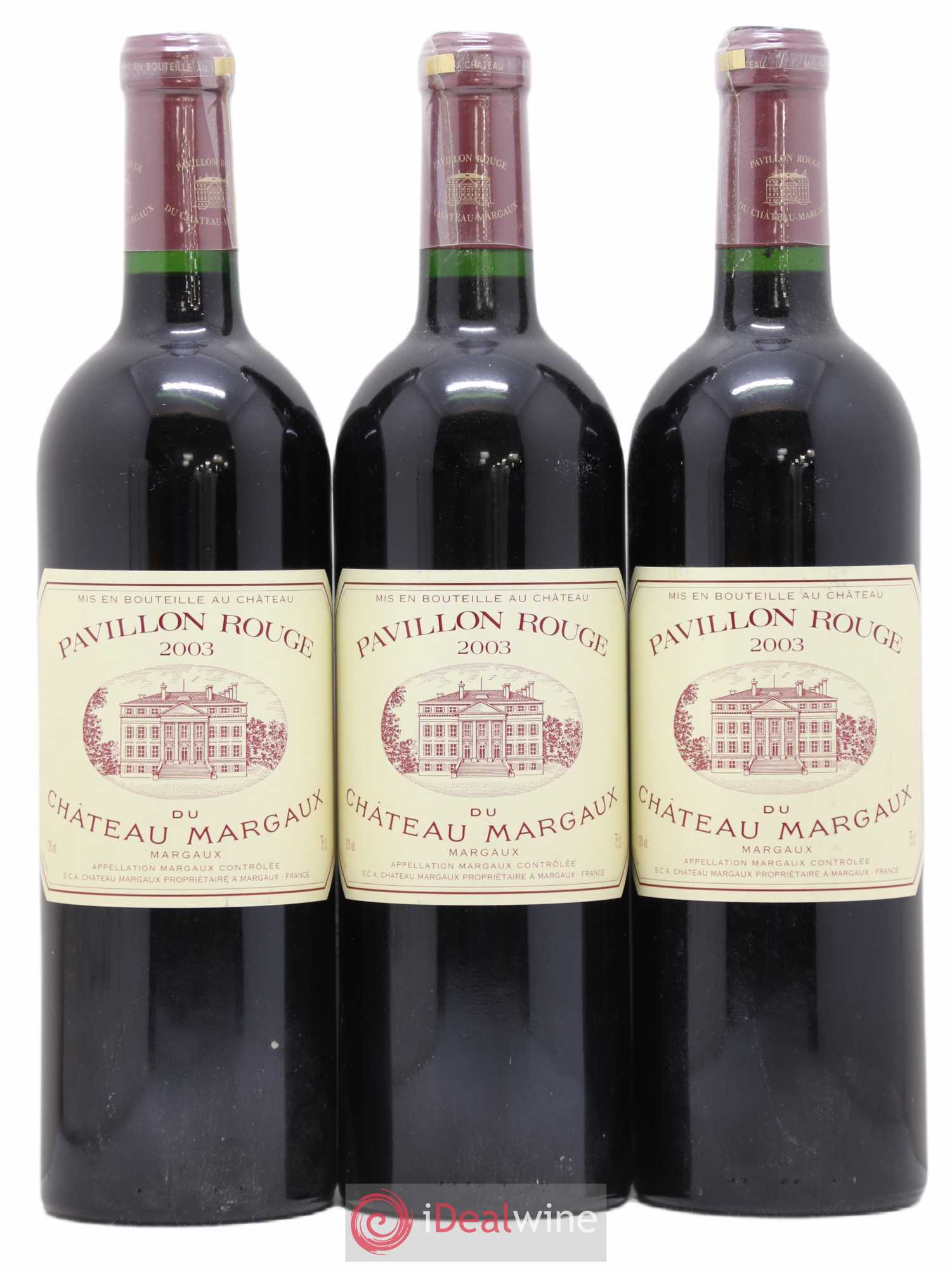 Pavillon Rouge du Château Margaux Second Vin 2003 - Lot de 3 bouteilles - 0